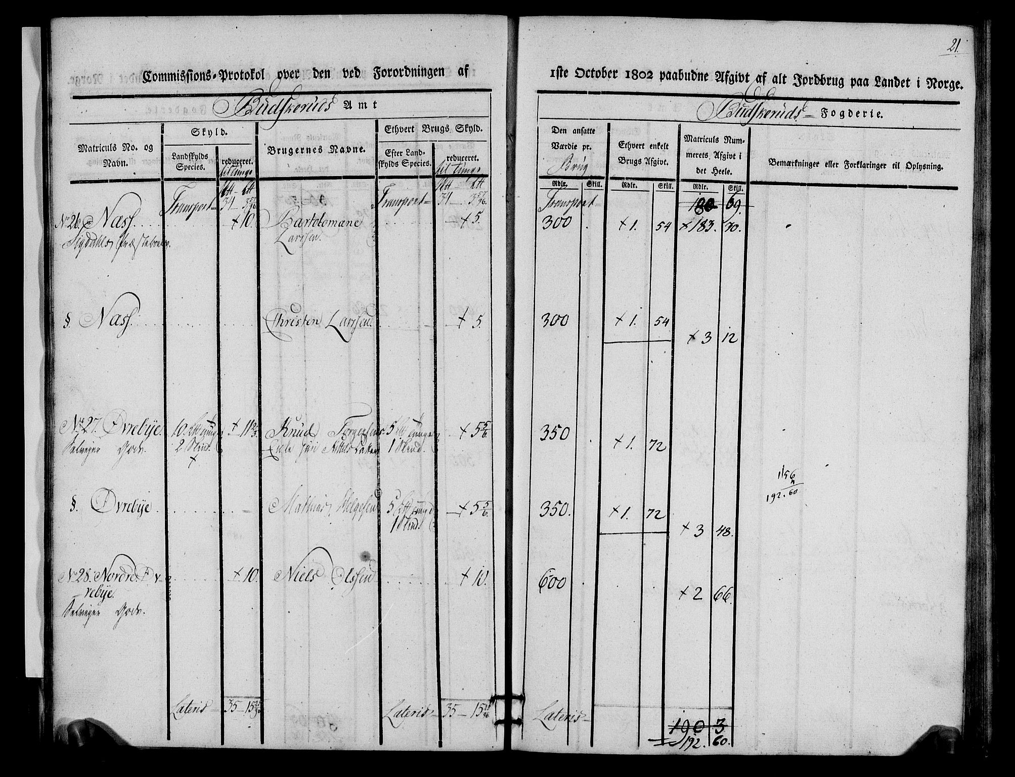 Rentekammeret inntil 1814, Realistisk ordnet avdeling, AV/RA-EA-4070/N/Ne/Nea/L0060: Buskerud fogderi. Kommisjonsprotokoll for Sigdal prestegjeld, 1803, p. 21