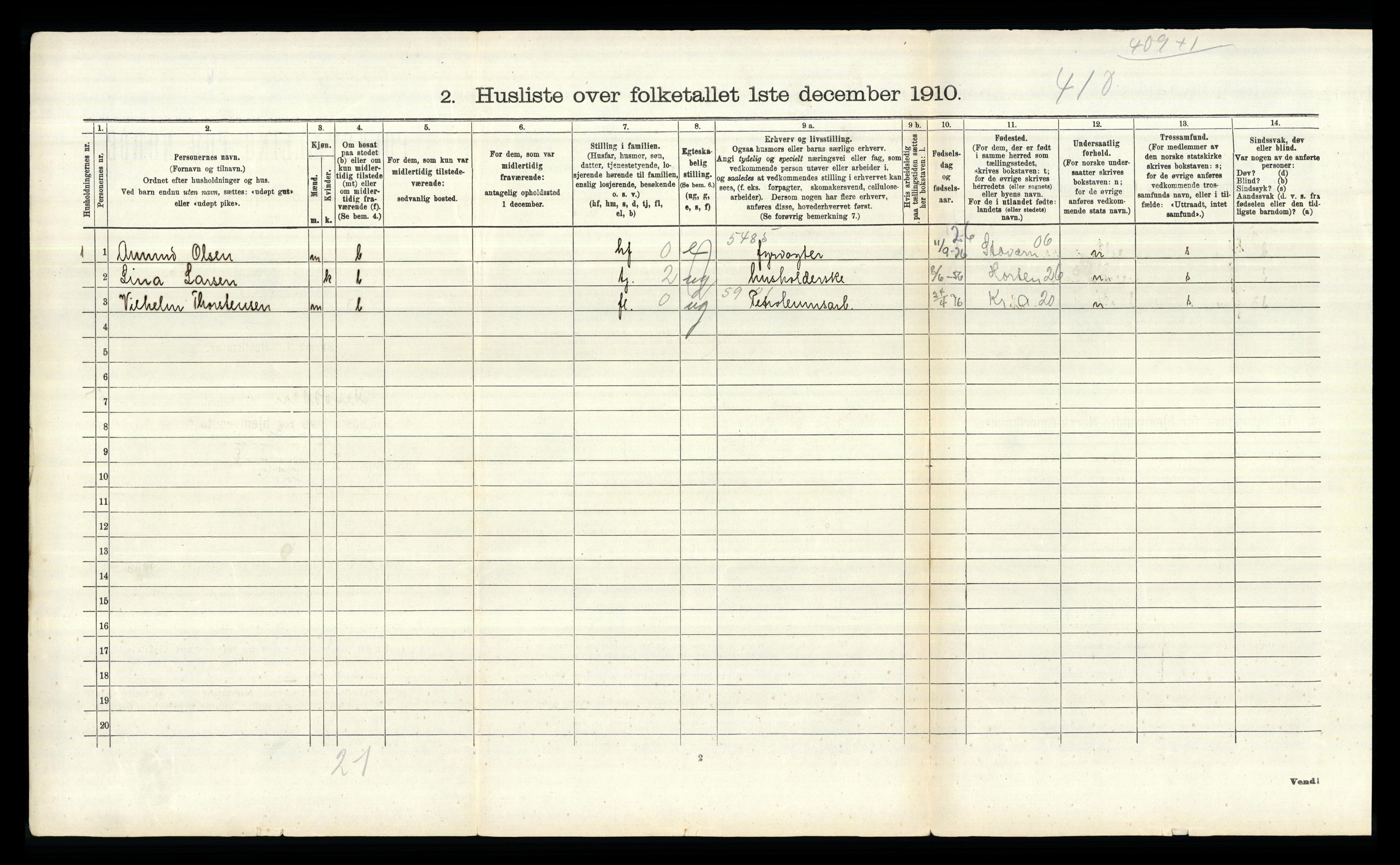 RA, 1910 census for Nesodden, 1910, p. 657