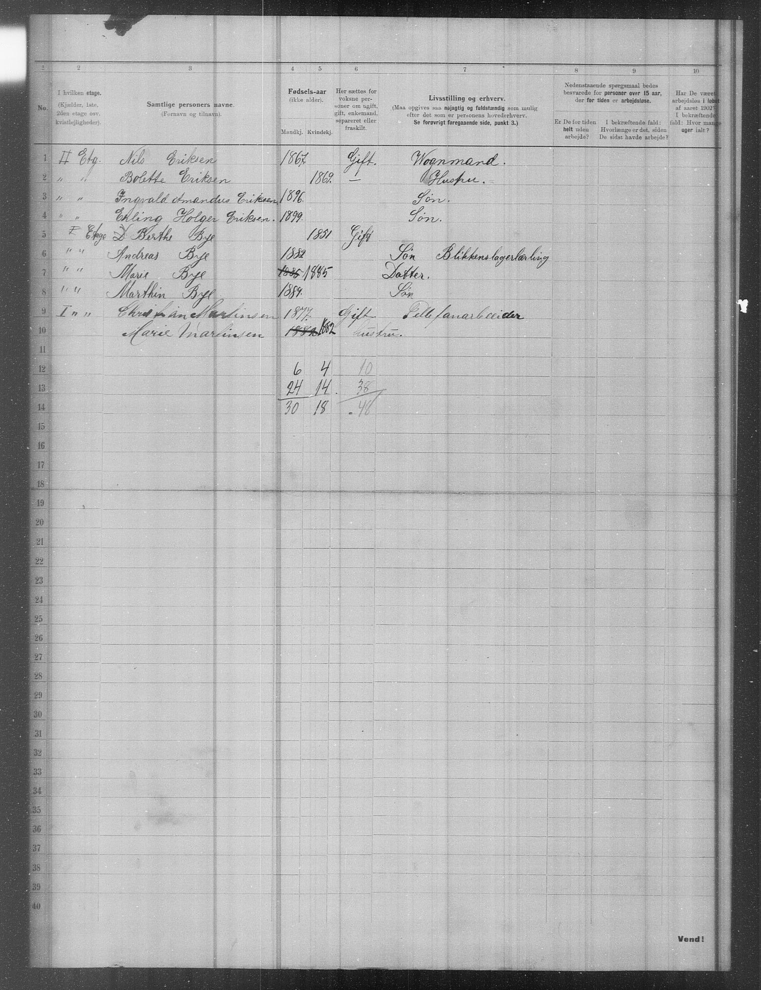 OBA, Municipal Census 1902 for Kristiania, 1902, p. 16870