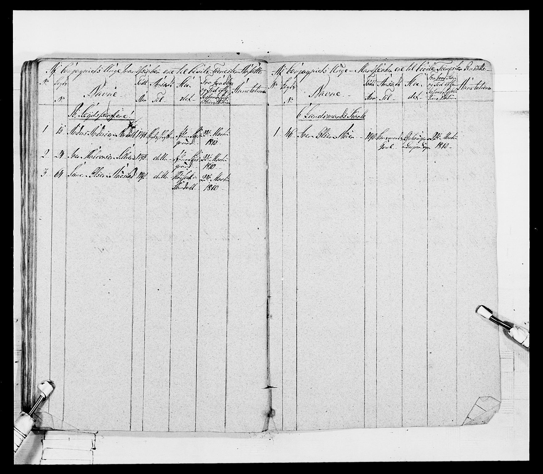 Generalitets- og kommissariatskollegiet, Det kongelige norske kommissariatskollegium, AV/RA-EA-5420/E/Eh/L0116: Telemarkske nasjonale infanteriregiment, 1810, p. 56