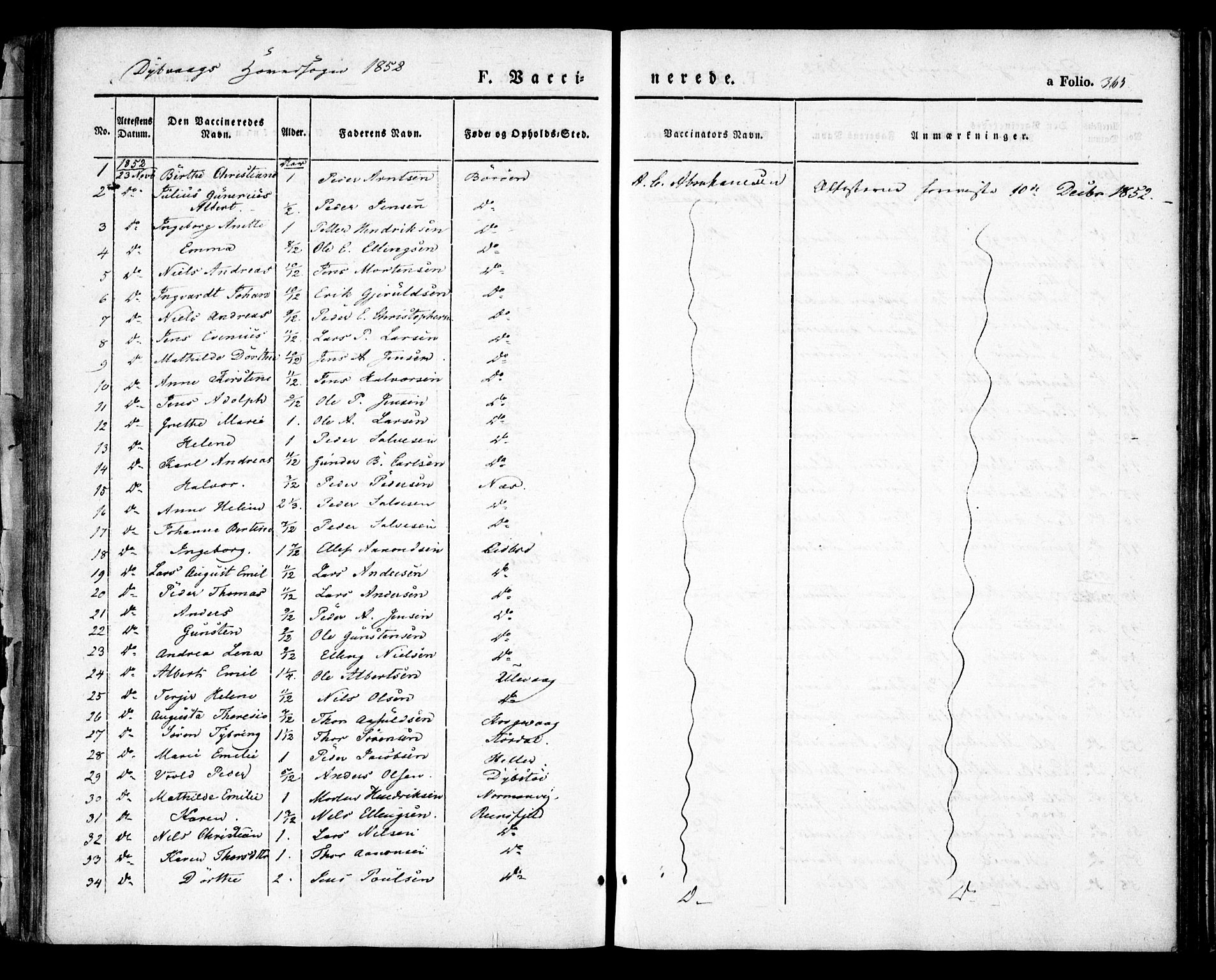 Dypvåg sokneprestkontor, AV/SAK-1111-0007/F/Fa/Faa/L0005: Parish register (official) no. A 5, 1841-1854, p. 365