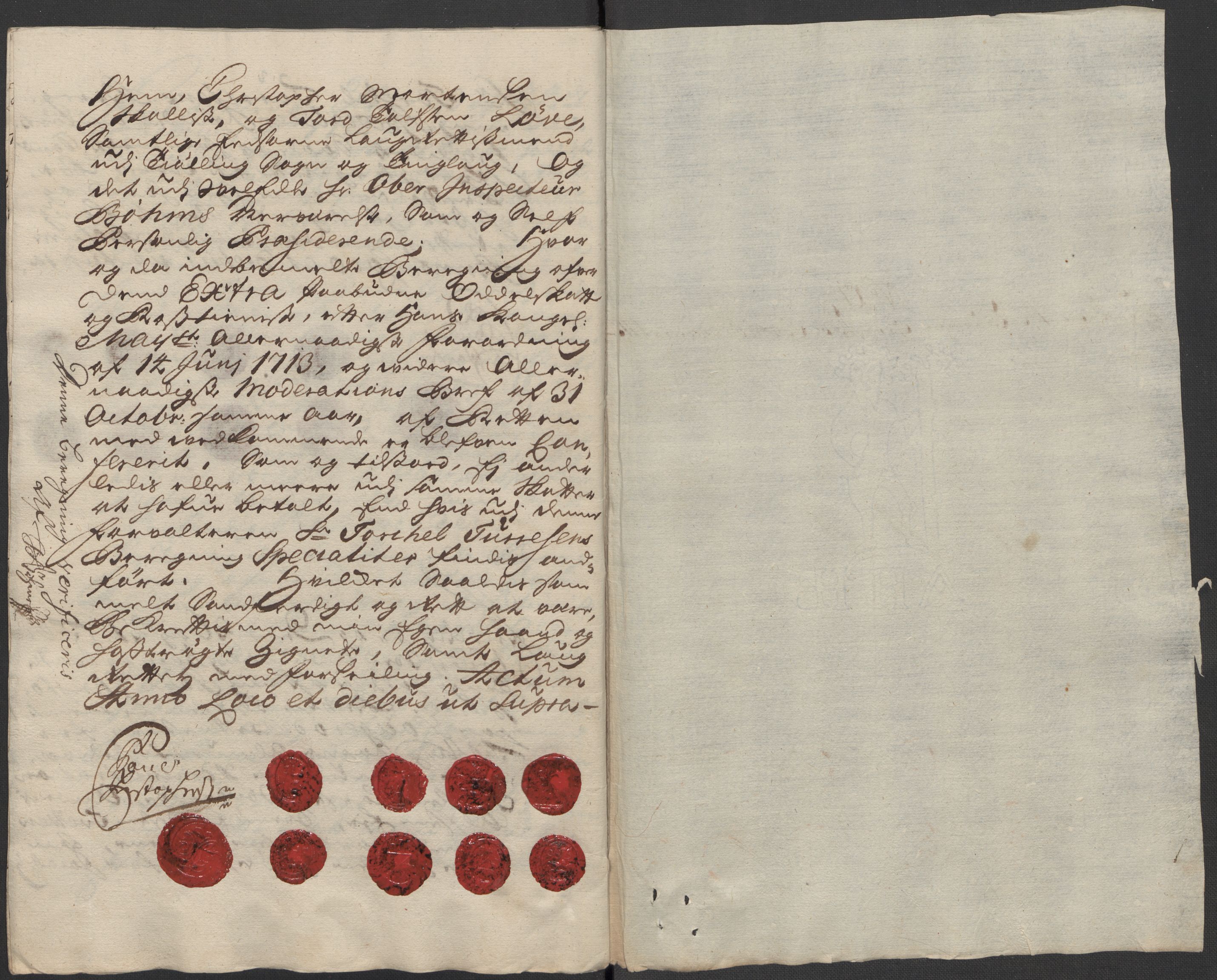 Rentekammeret inntil 1814, Reviderte regnskaper, Fogderegnskap, AV/RA-EA-4092/R33/L1985: Fogderegnskap Larvik grevskap, 1713, p. 266