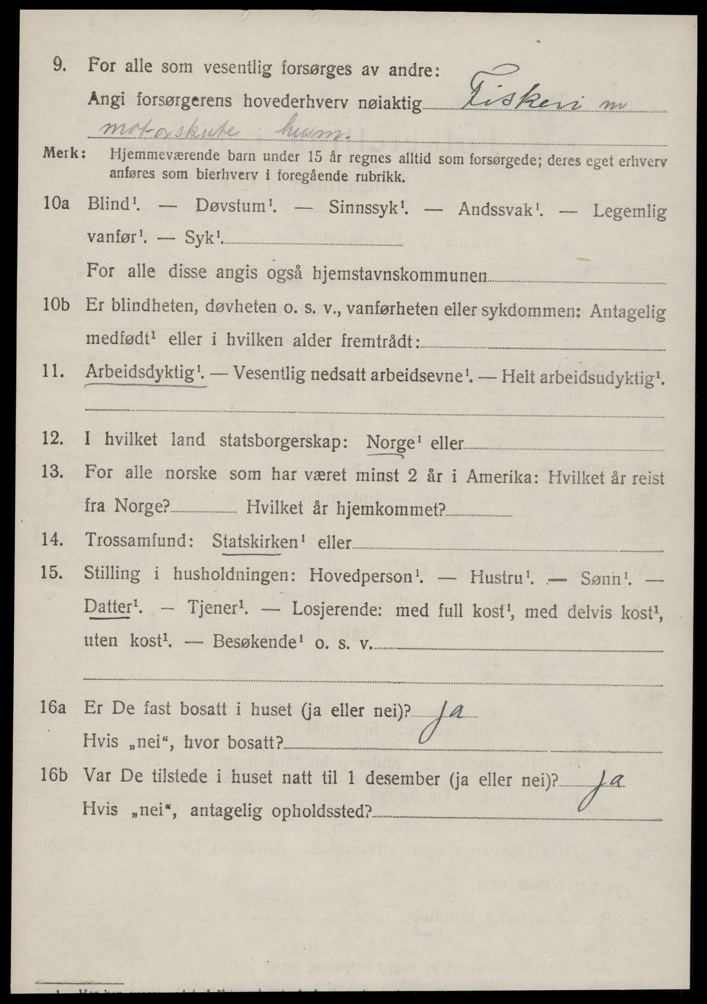 SAT, 1920 census for Giske, 1920, p. 1905