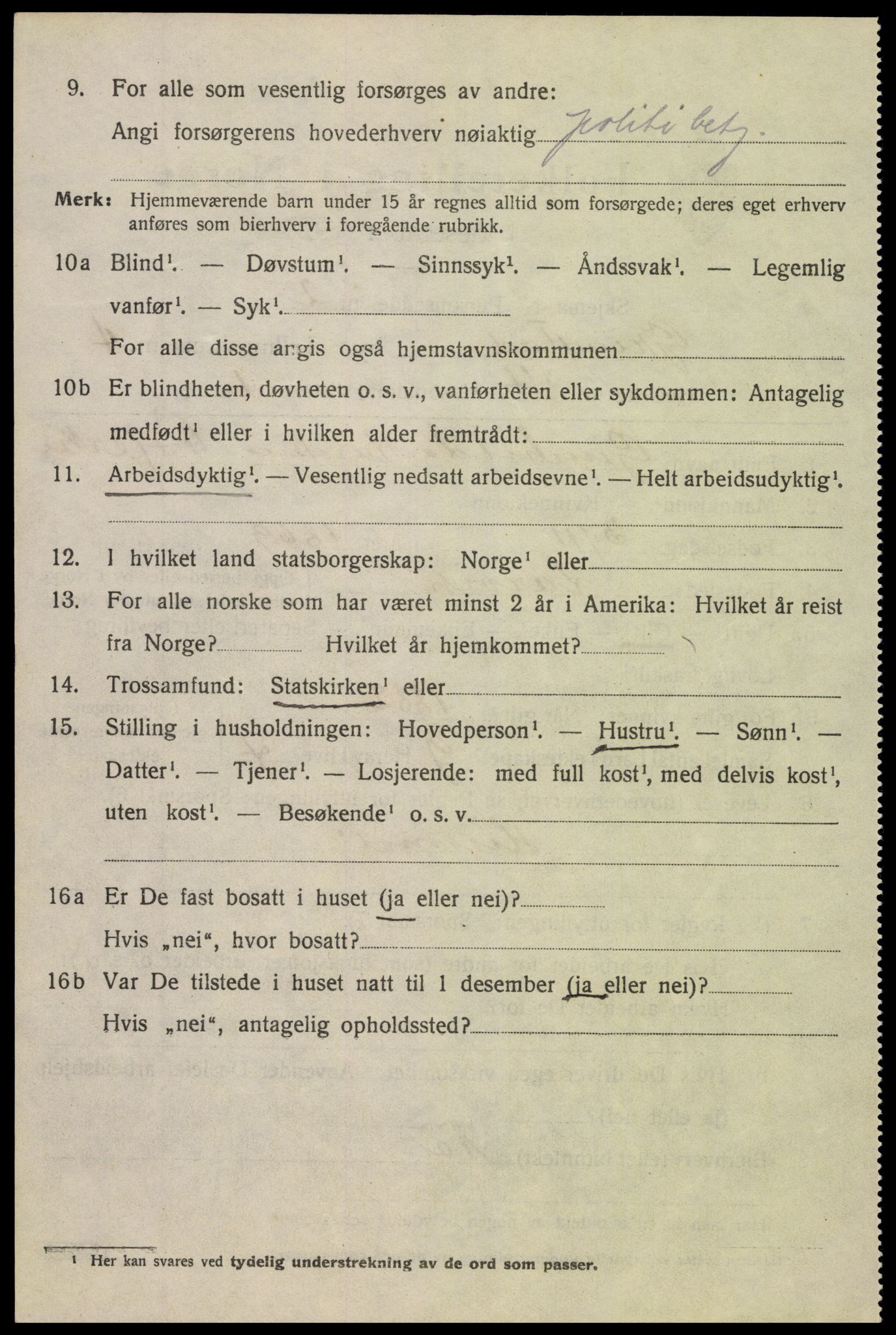 SAK, 1920 census for Grimstad, 1920, p. 5758