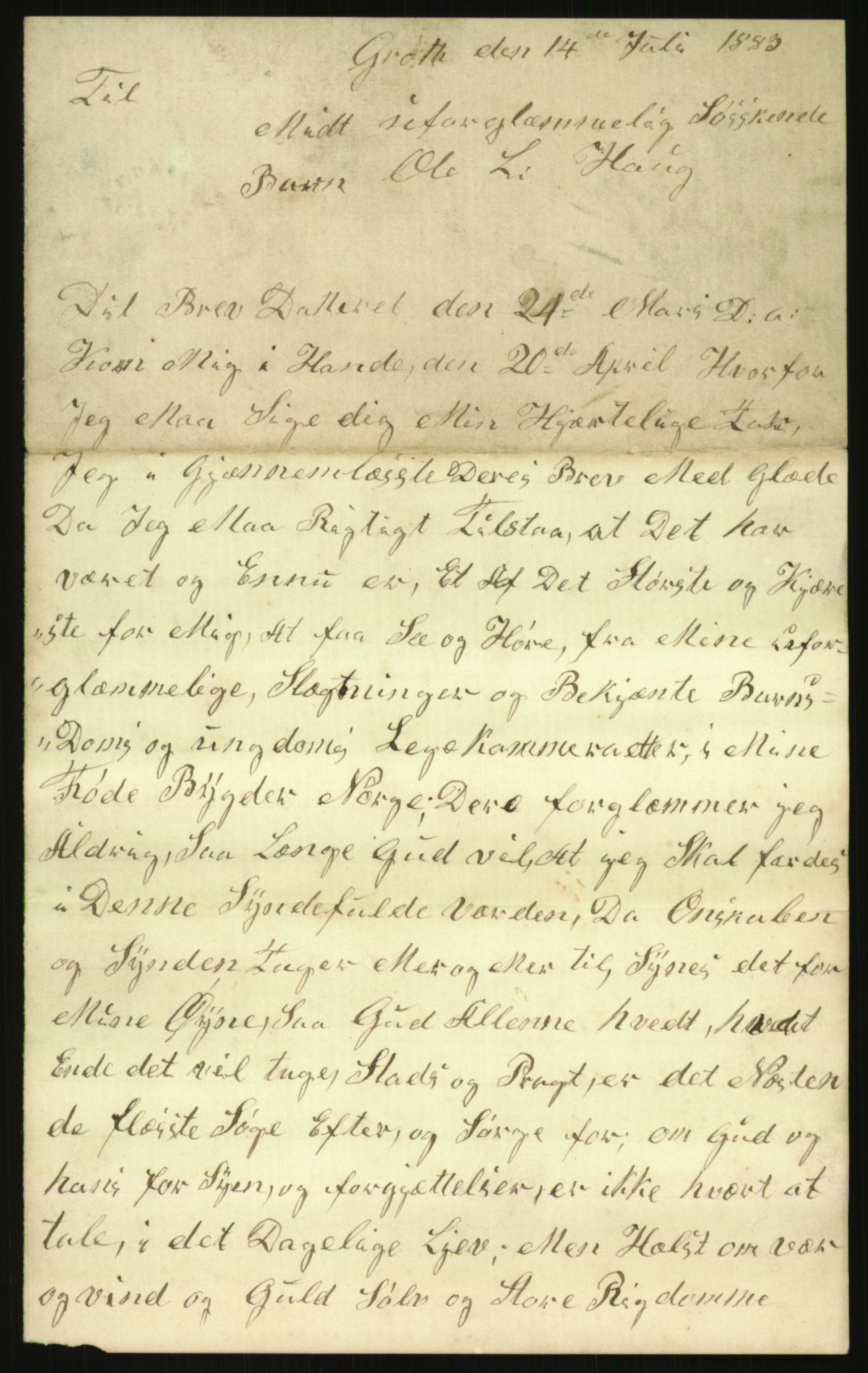 Samlinger til kildeutgivelse, Amerikabrevene, AV/RA-EA-4057/F/L0019: Innlån fra Buskerud: Fonnem - Kristoffersen, 1838-1914, p. 529