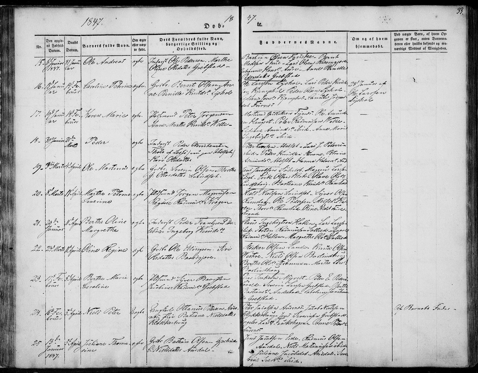 Ministerialprotokoller, klokkerbøker og fødselsregistre - Møre og Romsdal, AV/SAT-A-1454/522/L0312: Parish register (official) no. 522A07, 1843-1851, p. 33