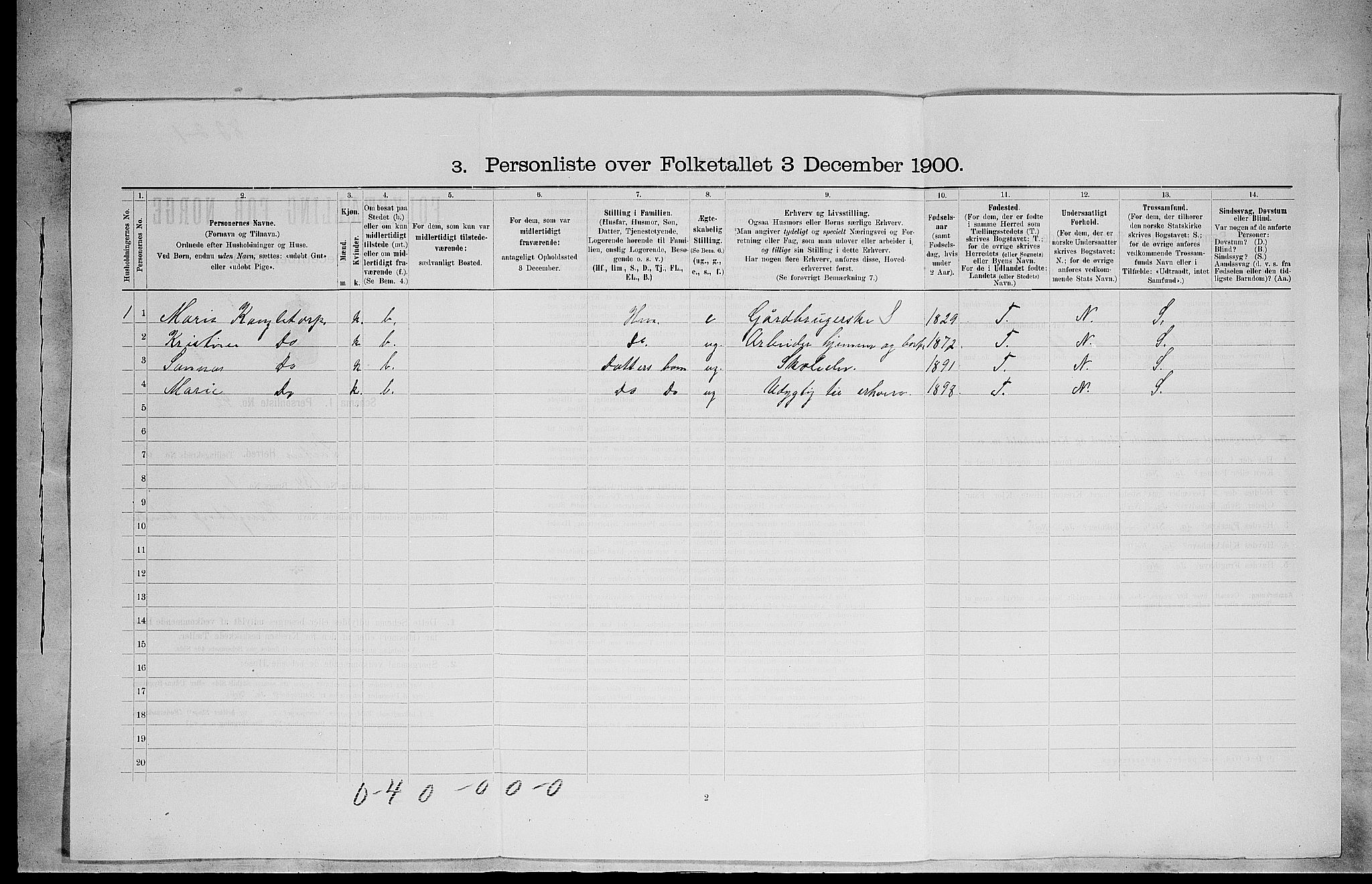 SAH, 1900 census for Løten, 1900, p. 1337