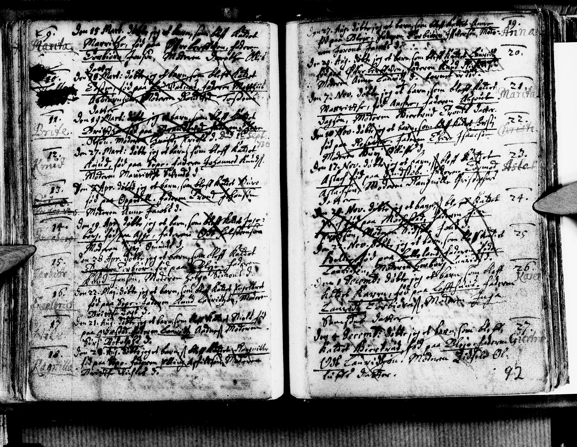 Ullensvang sokneprestembete, SAB/A-78701/H/Haa: Parish register (official) no. A 1 /1, 1669-1718, p. 92