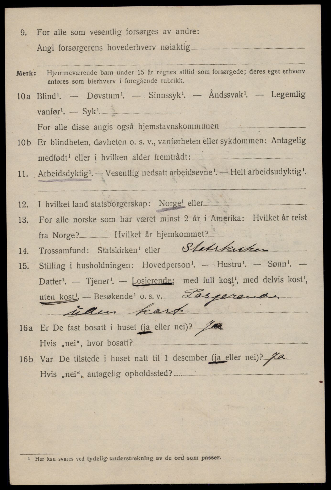 SAST, 1920 census for Stavanger, 1920, p. 84977