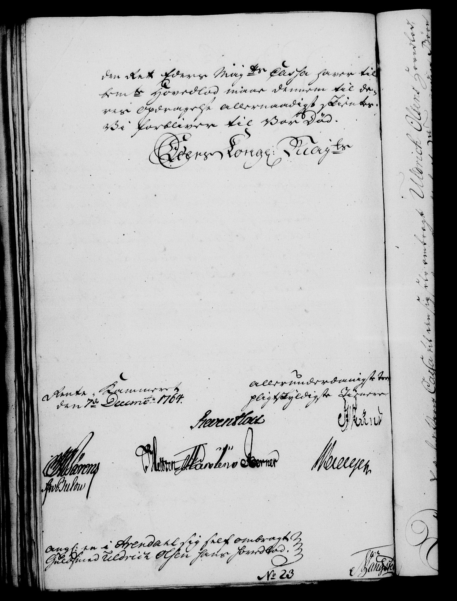 Rentekammeret, Kammerkanselliet, RA/EA-3111/G/Gf/Gfa/L0046: Norsk relasjons- og resolusjonsprotokoll (merket RK 52.46), 1764, p. 463