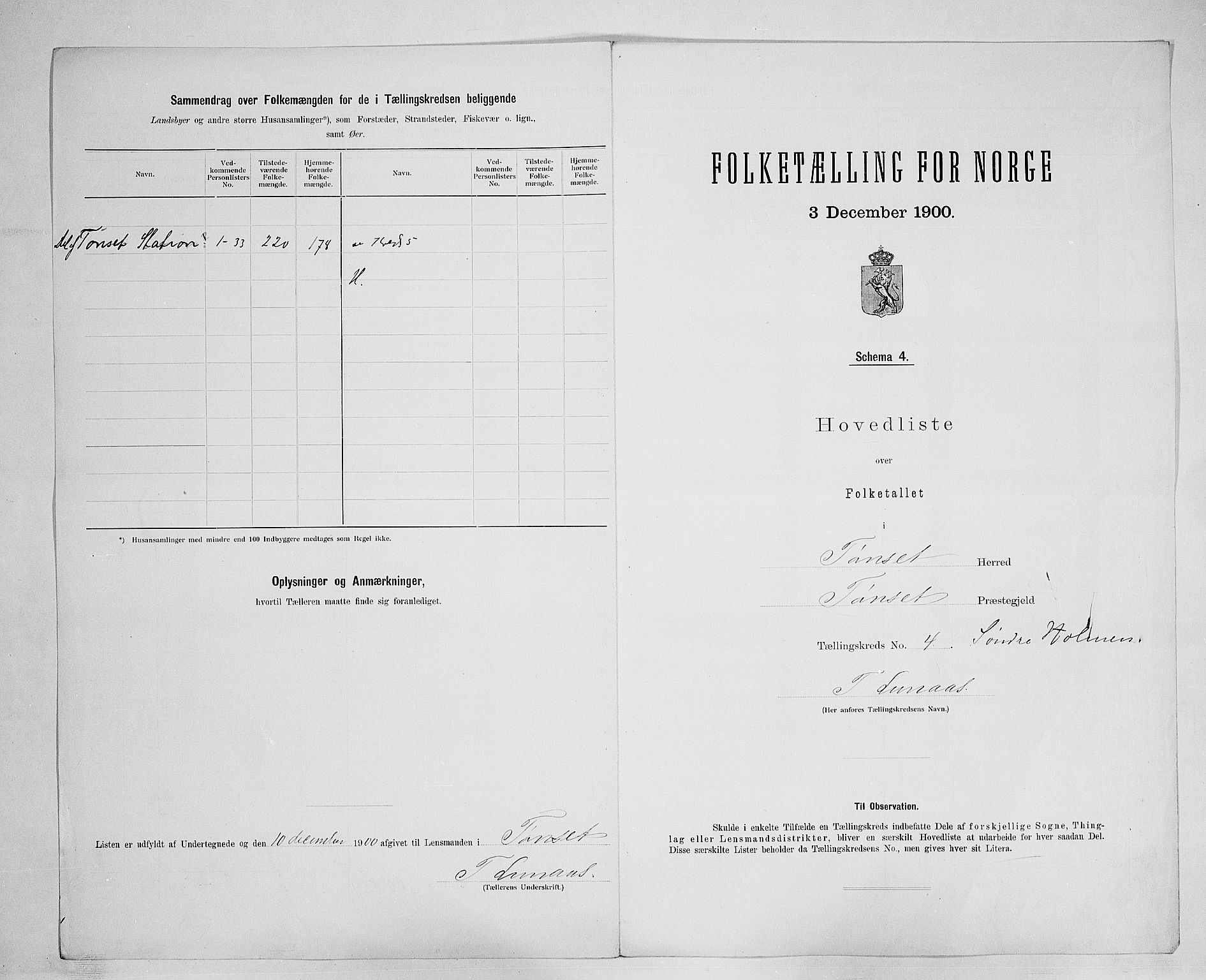 SAH, 1900 census for Tynset, 1900, p. 25