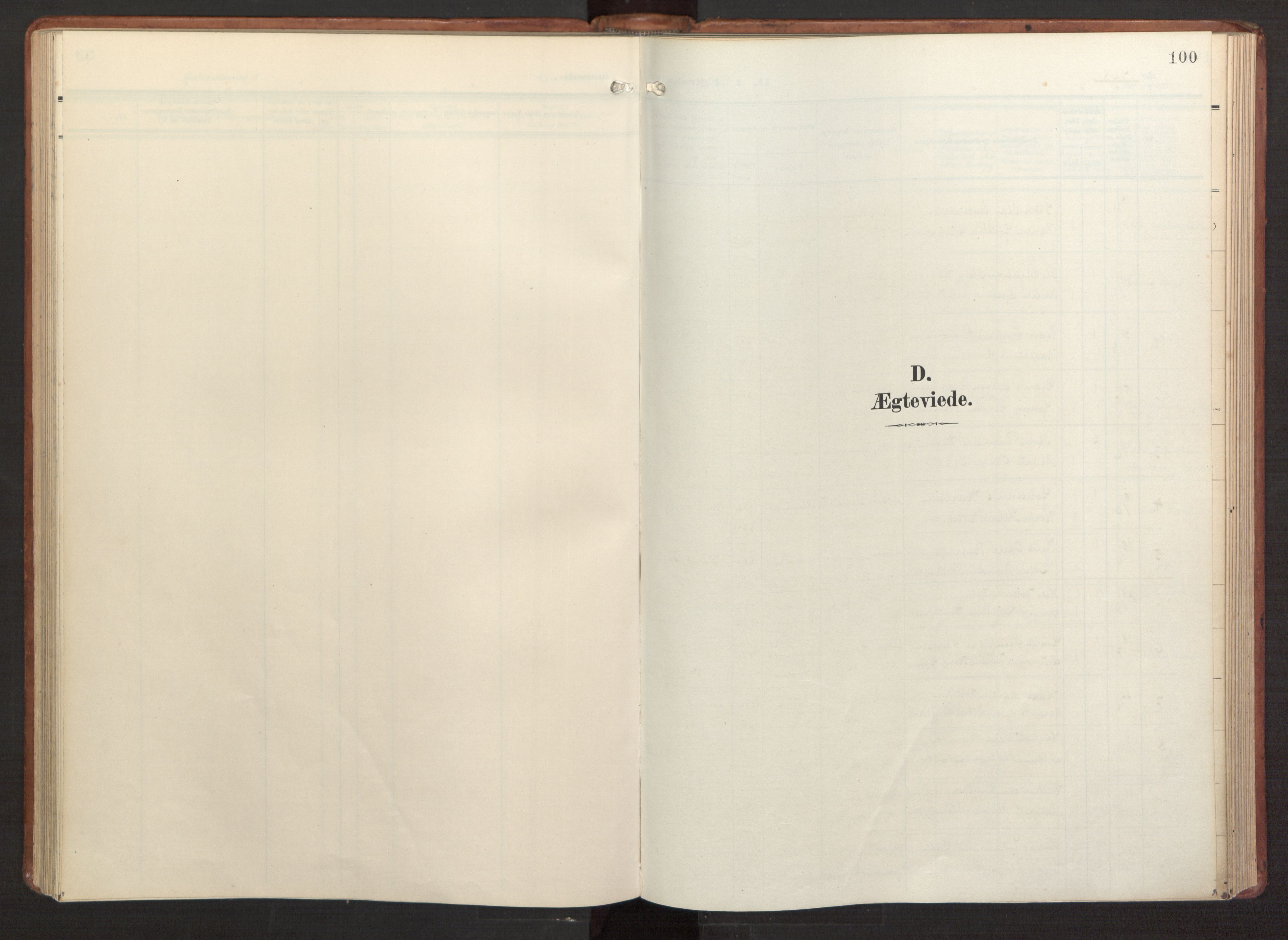 Fana Sokneprestembete, SAB/A-75101/H/Haa/Haab/L0004: Parish register (official) no. B 4, 1908-1915, p. 100