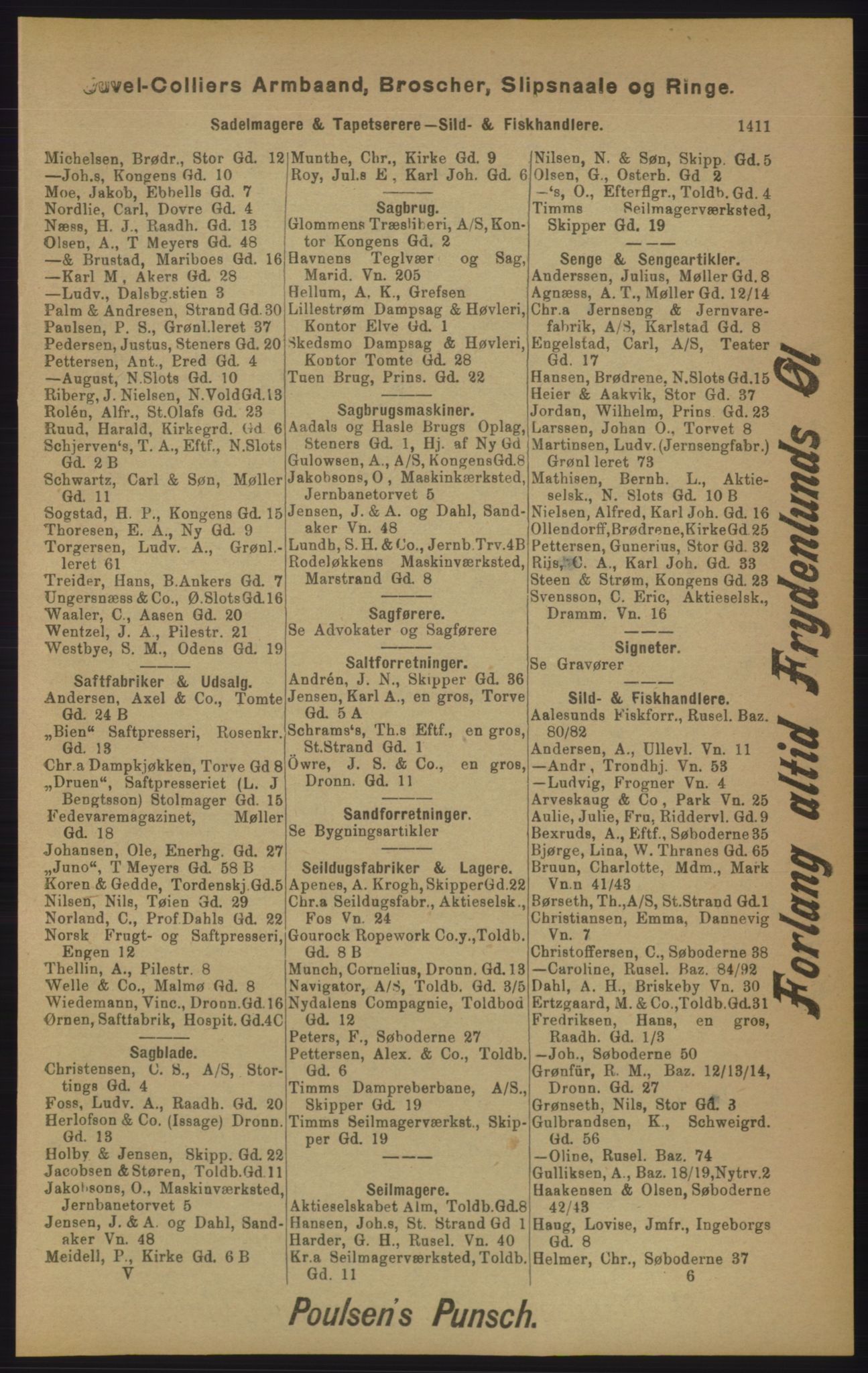 Kristiania/Oslo adressebok, PUBL/-, 1905, p. 1411