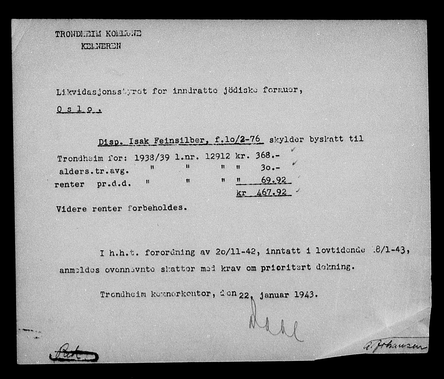 Justisdepartementet, Tilbakeføringskontoret for inndratte formuer, AV/RA-S-1564/H/Hc/Hca/L0895: --, 1945-1947, p. 58