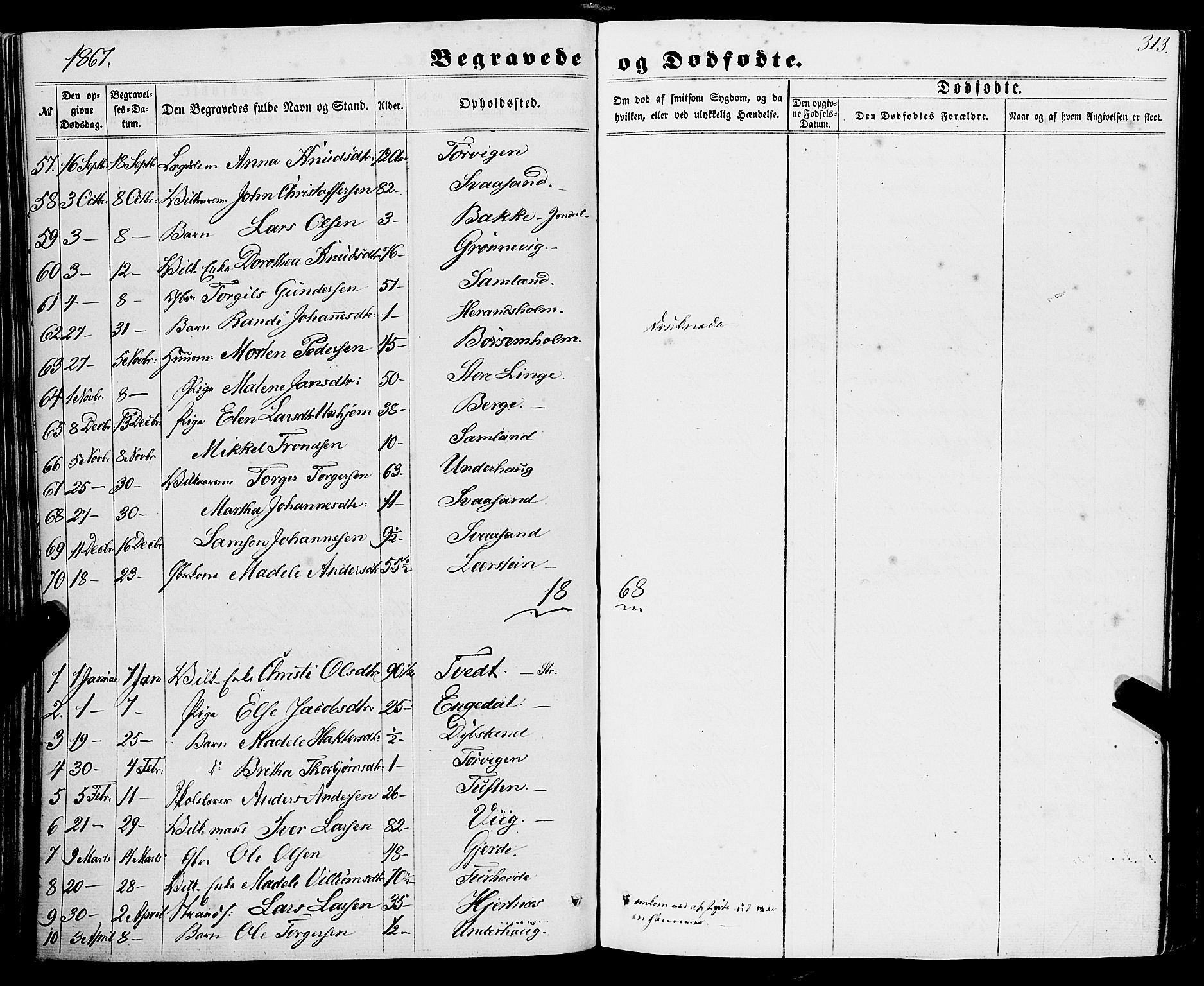 Strandebarm sokneprestembete, AV/SAB-A-78401/H/Haa: Parish register (official) no. A 8, 1858-1872, p. 313