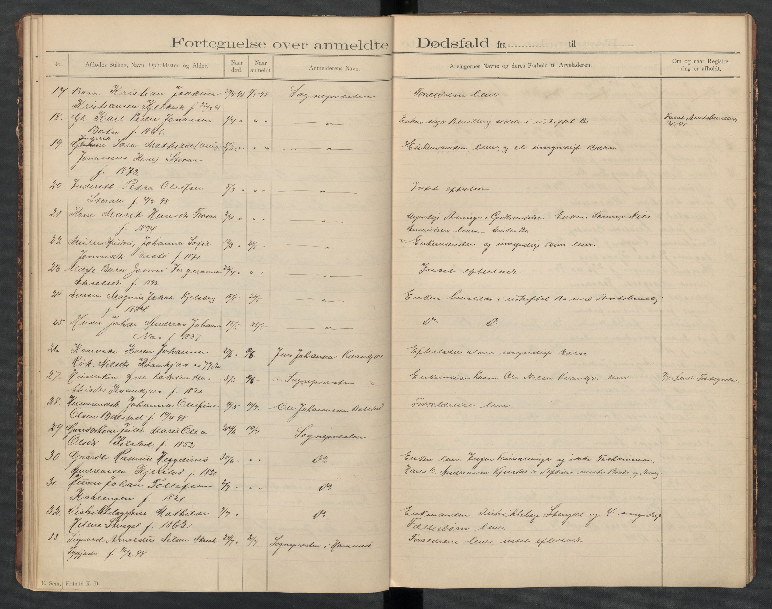 Lødingen og Tjeldsund lensmannskontor, AV/SAT-A-5698/1/02/L0001: 2.01.01 - Dødsfallsprotokoll, 1894-1907