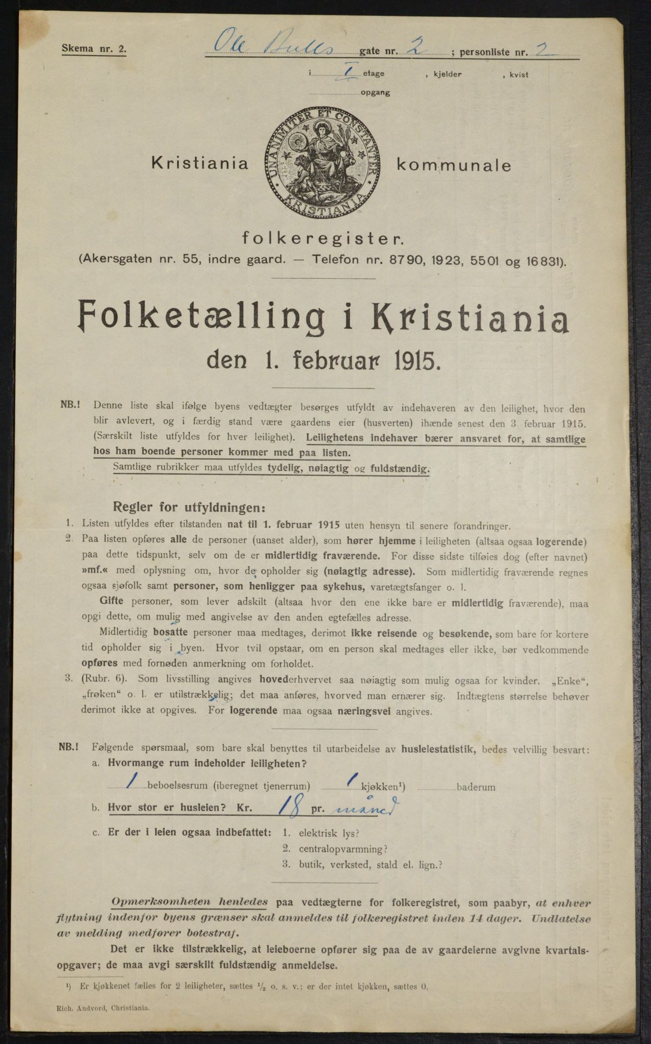 OBA, Municipal Census 1915 for Kristiania, 1915, p. 74835