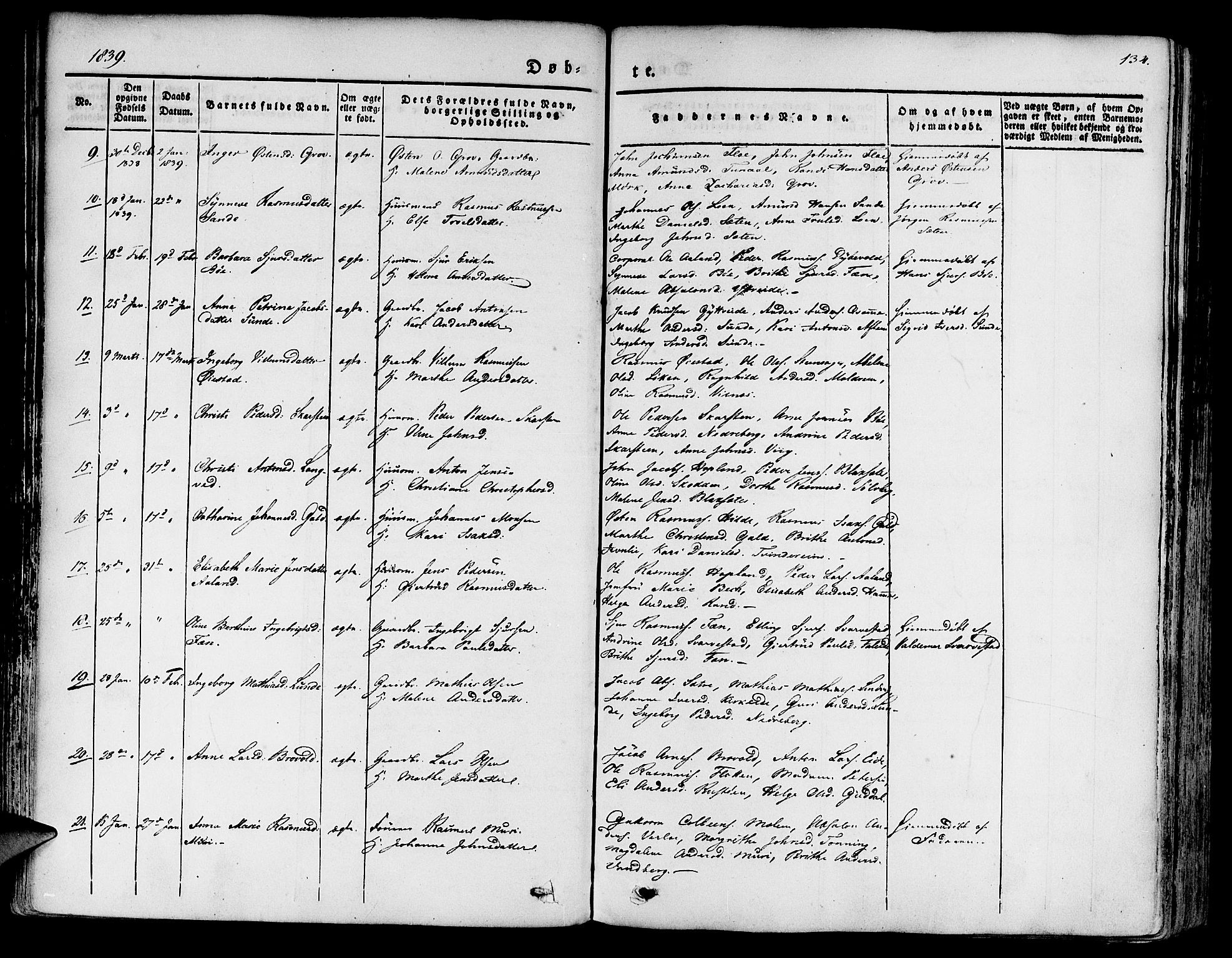 Innvik sokneprestembete, SAB/A-80501: Parish register (official) no. A 4I, 1831-1846, p. 134