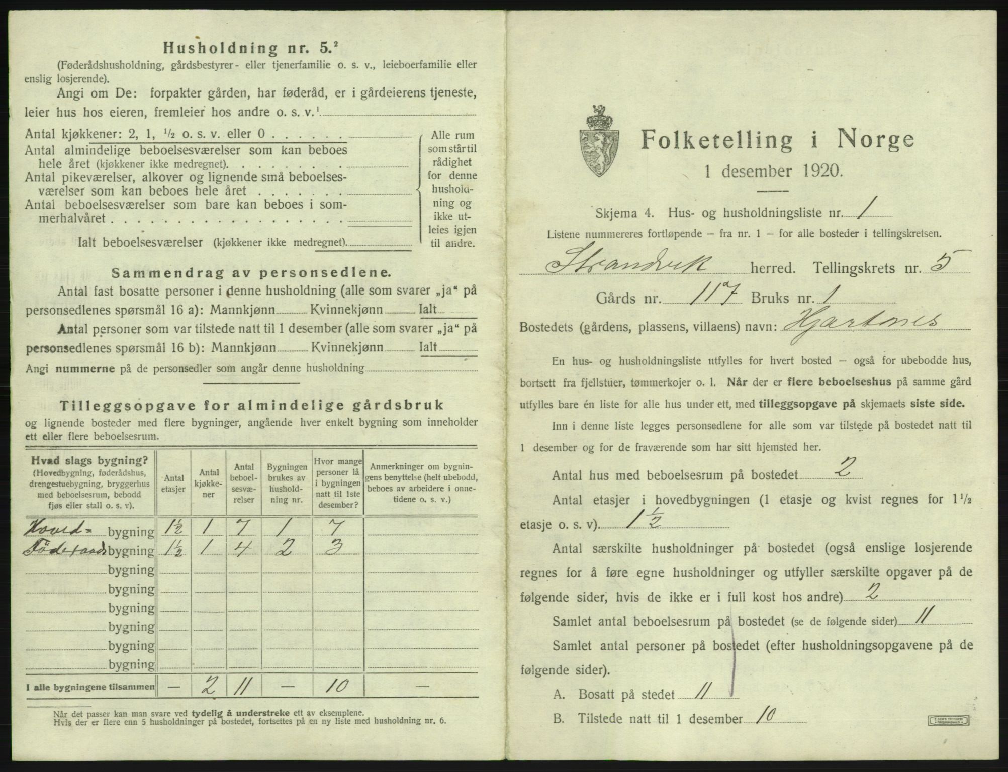 SAB, 1920 census for Strandvik, 1920, p. 598