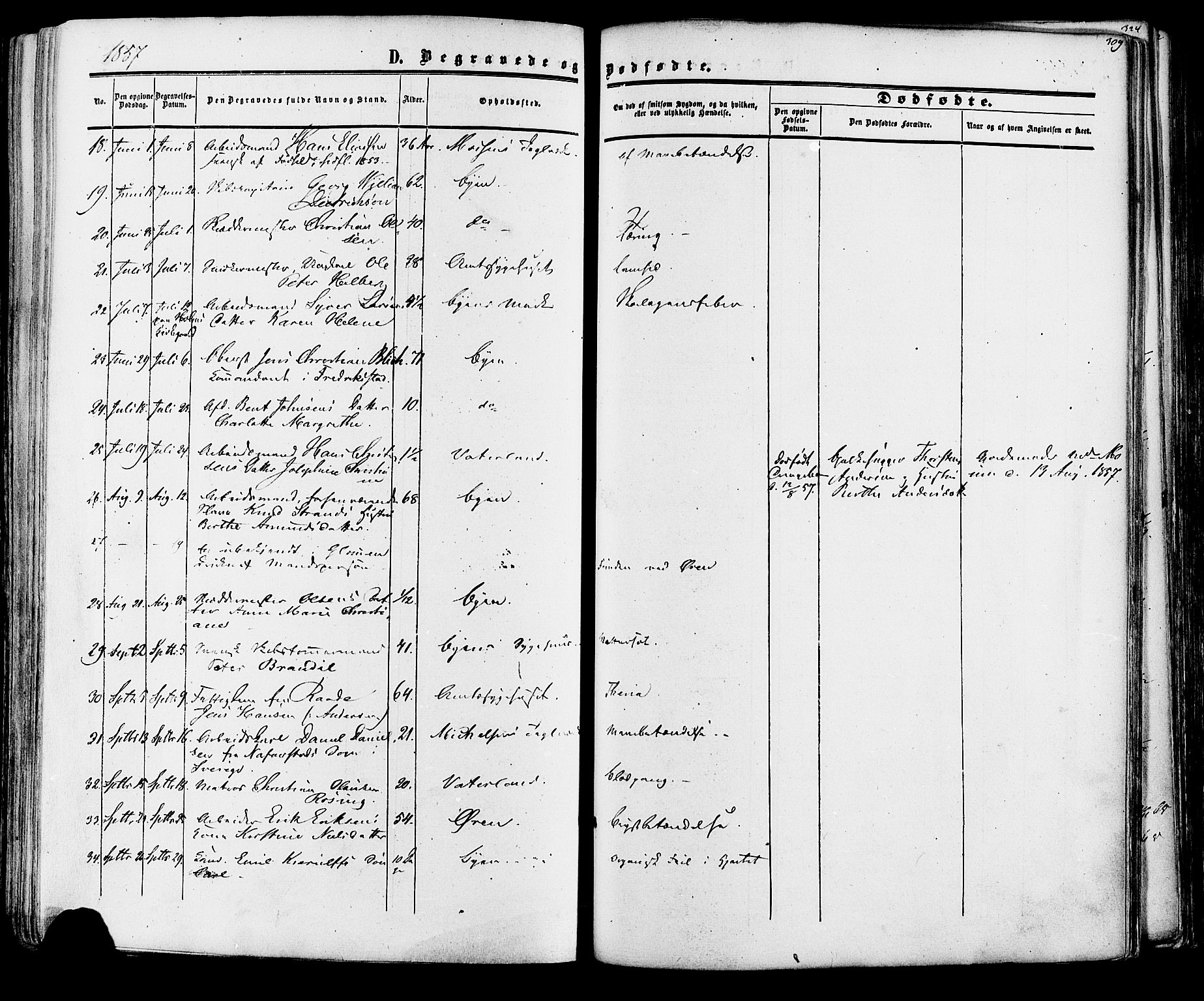 Fredrikstad prestekontor Kirkebøker, AV/SAO-A-11082/F/Fa/L0006: Parish register (official) no. 6, 1857-1878, p. 309