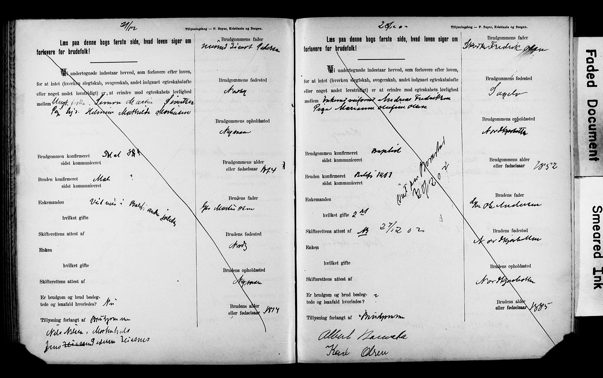 Balsfjord sokneprestembete, SATØ/S-1303/H/Hd/L0031: Banns register no. 31, 1897-1906