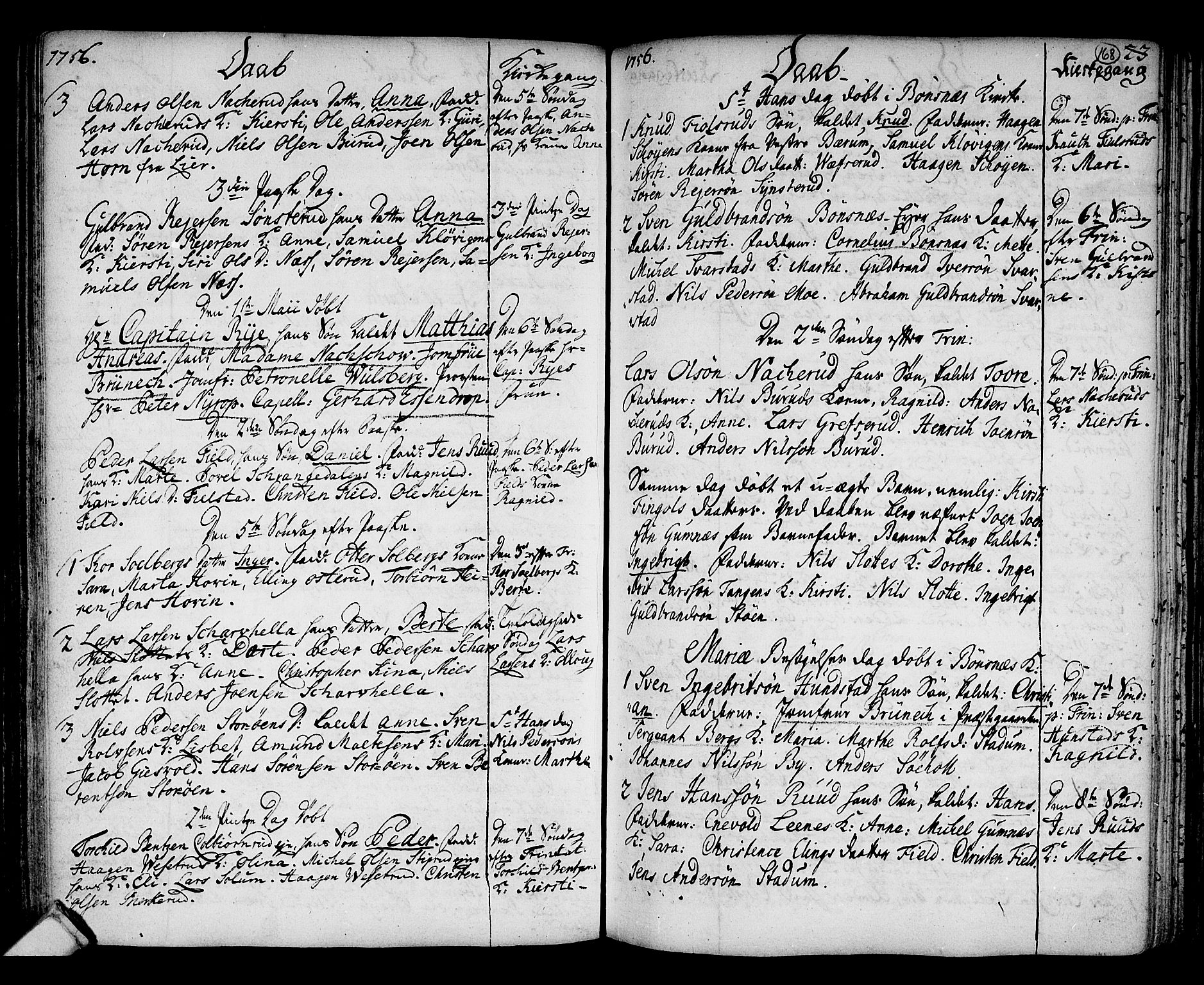 Hole kirkebøker, SAKO/A-228/F/Fa/L0001: Parish register (official) no. I 1, 1716-1765, p. 168