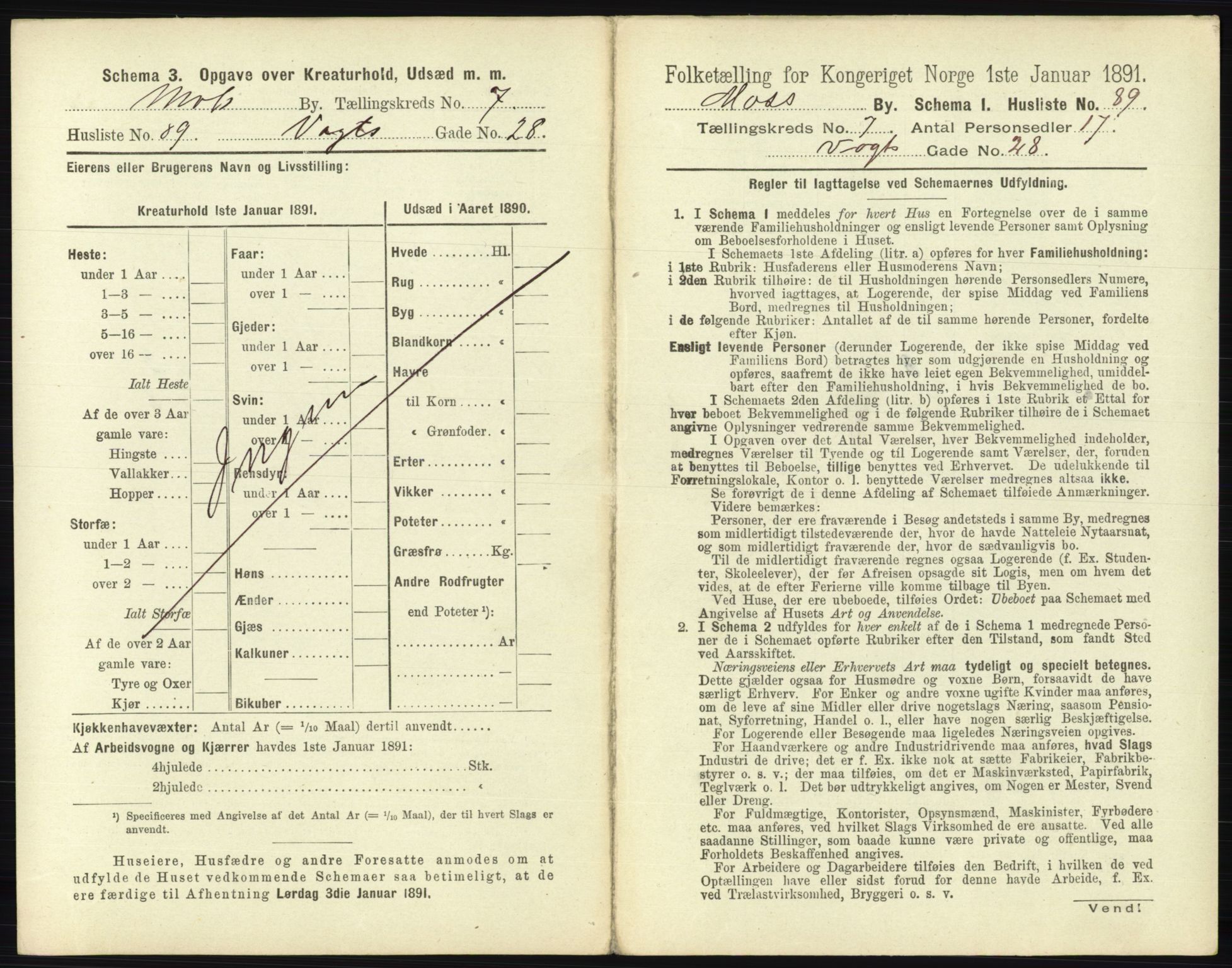 RA, 1891 census for 0104 Moss, 1891, p. 570