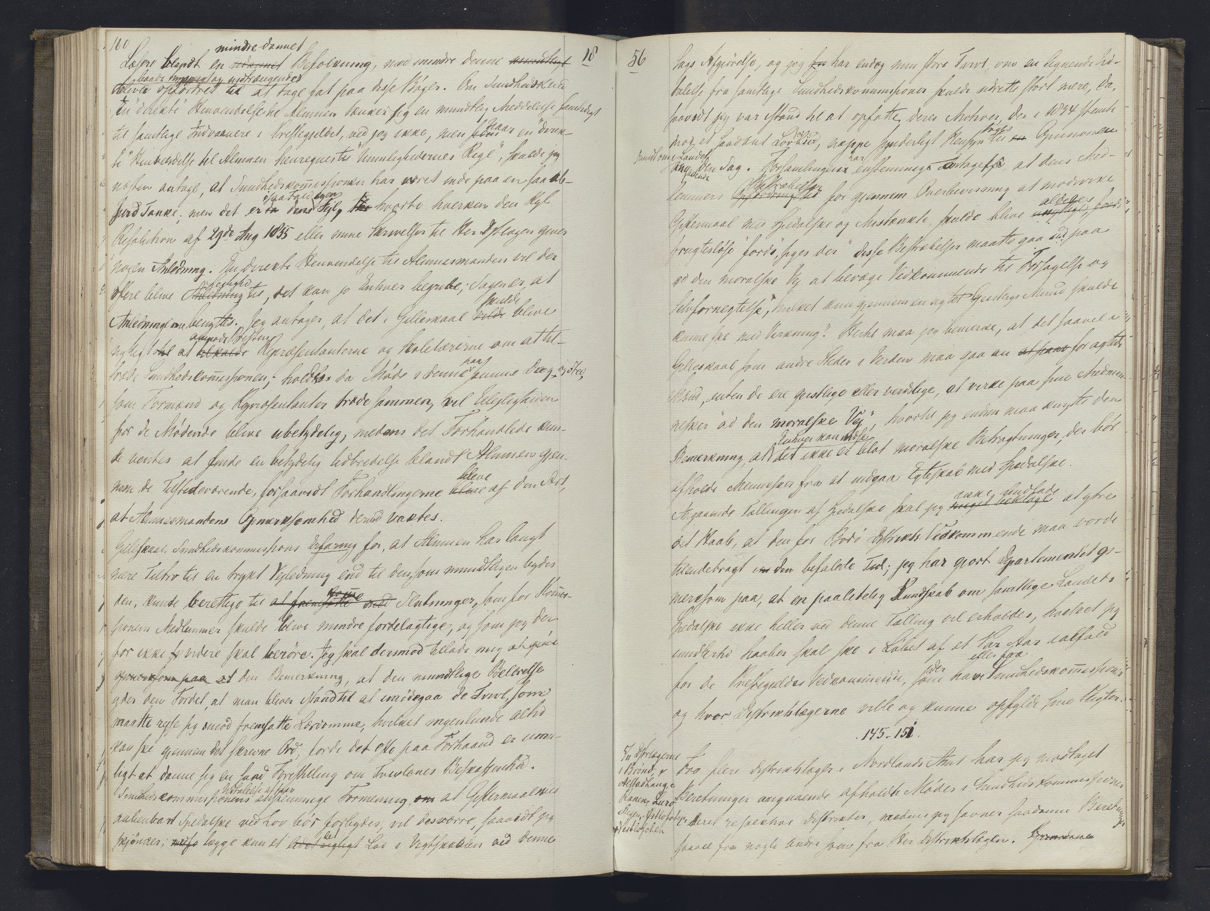 Lepraarkiver - Overlegen for den spedalske sykdom, AV/SAB-A-61001/B.b/L0001: Kopibok, 1854-1858, p. 160-161