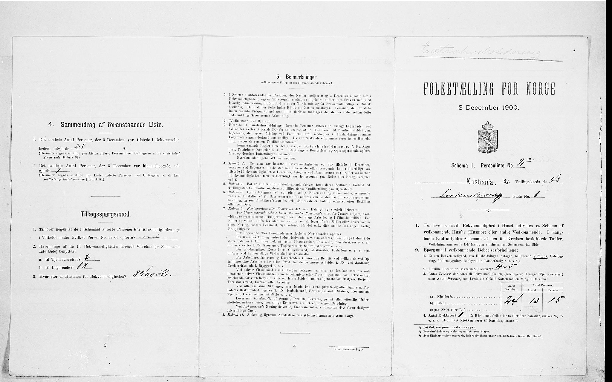 SAO, 1900 census for Kristiania, 1900, p. 102615