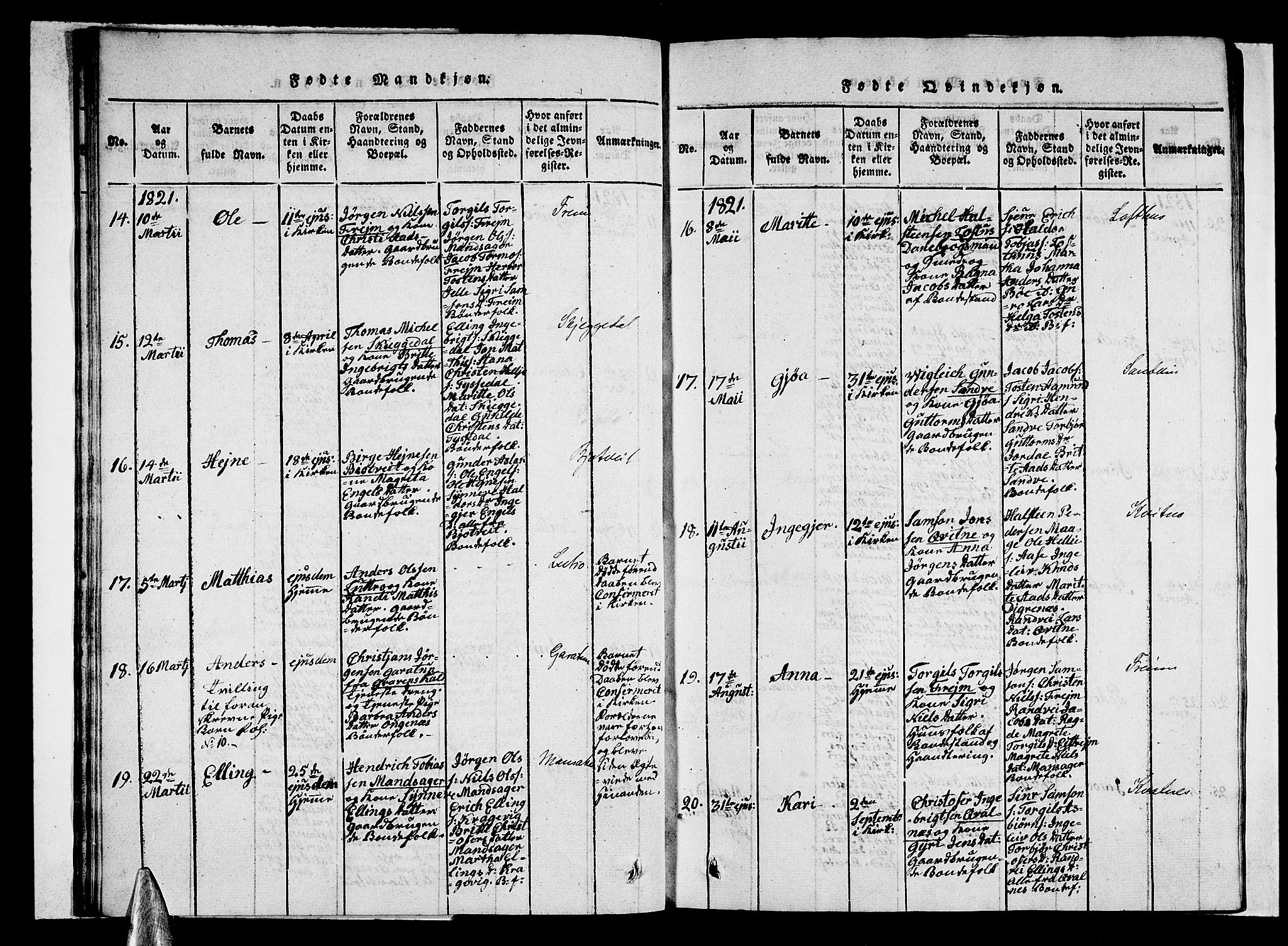 Ullensvang sokneprestembete, AV/SAB-A-78701/H/Haa: Parish register (official) no. A 9, 1819-1826