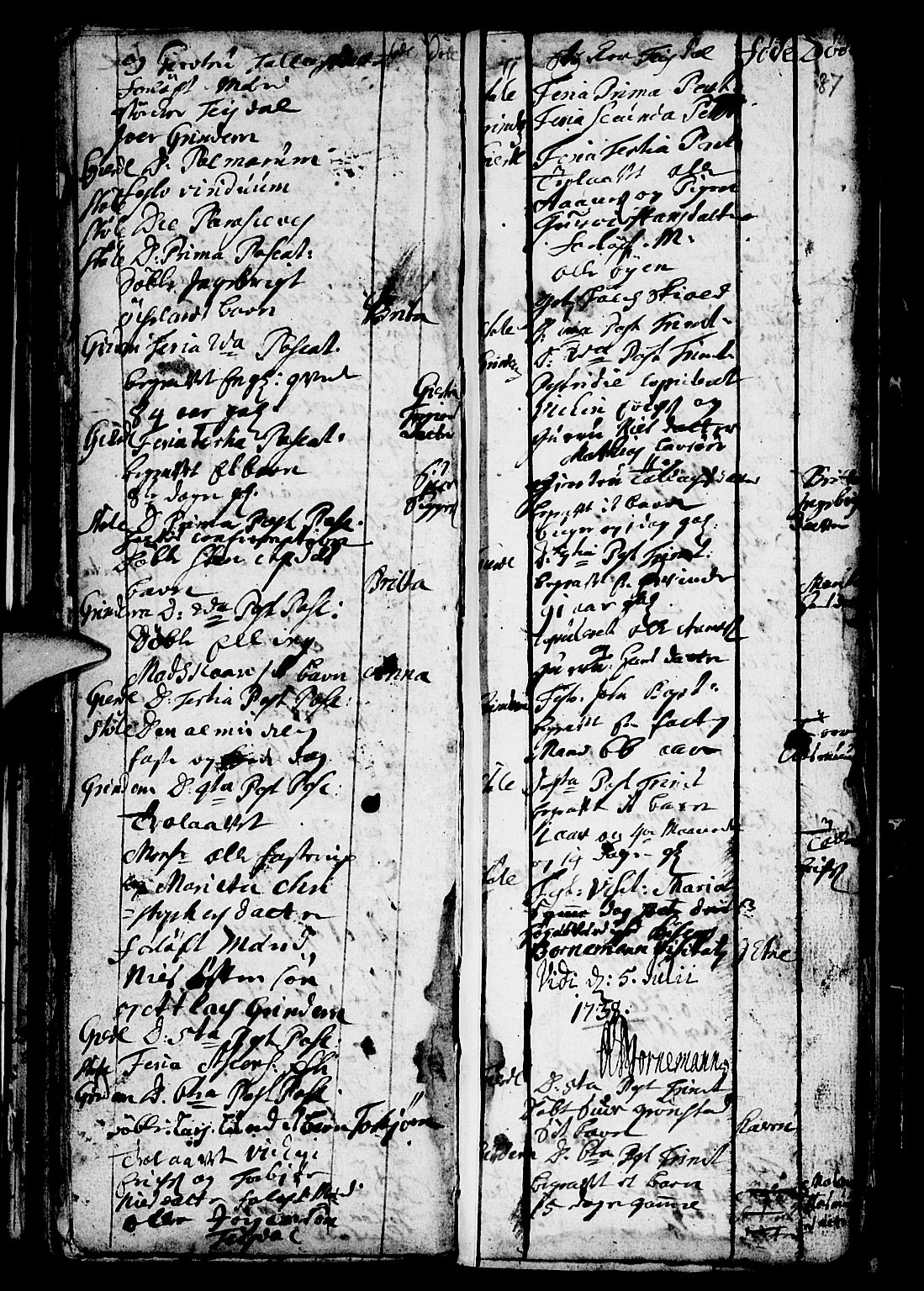 Etne sokneprestembete, AV/SAB-A-75001/H/Haa: Parish register (official) no. A 1, 1715-1741, p. 87