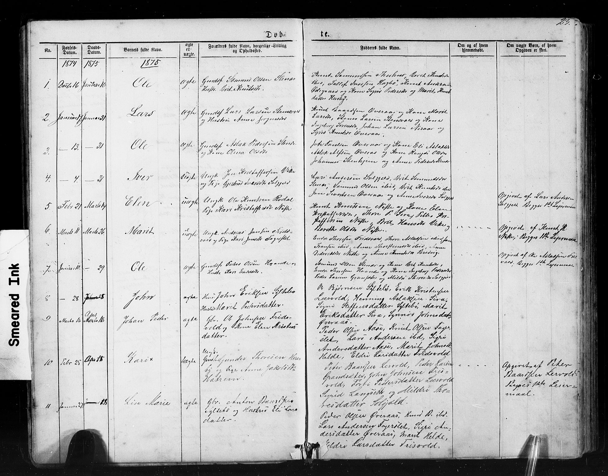 Ministerialprotokoller, klokkerbøker og fødselsregistre - Møre og Romsdal, SAT/A-1454/552/L0638: Parish register (copy) no. 552C01, 1867-1902, p. 23
