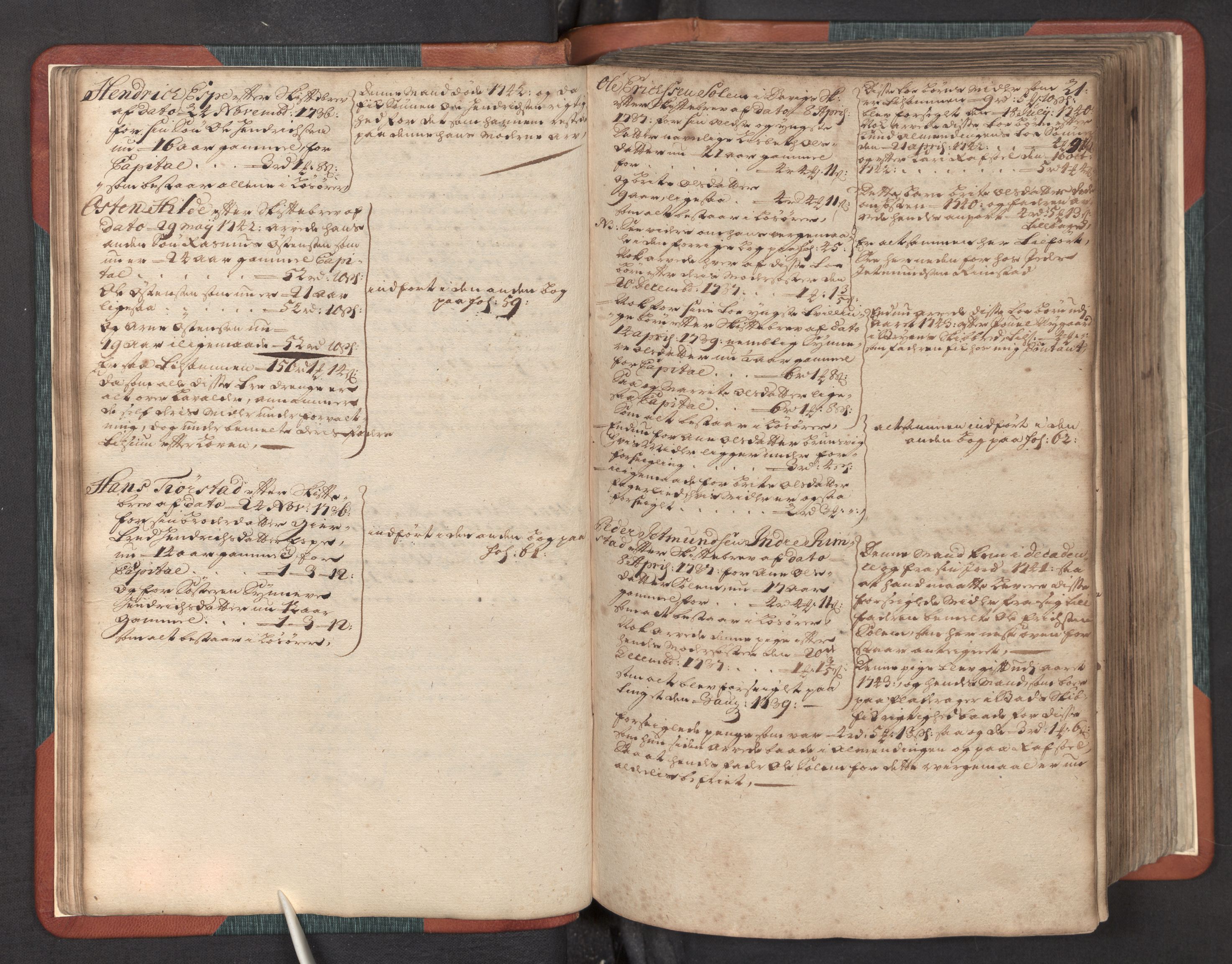Nordfjord sorenskriveri, AV/SAB-A-2801/1/05/05a/L0002: Overformyndarprotokollar, 1736-1744