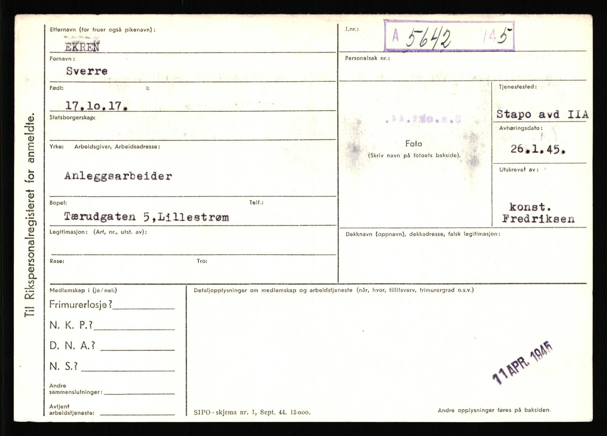 Statspolitiet - Hovedkontoret / Osloavdelingen, AV/RA-S-1329/C/Ca/L0004: Eid - funn av gjenstander	, 1943-1945, p. 467