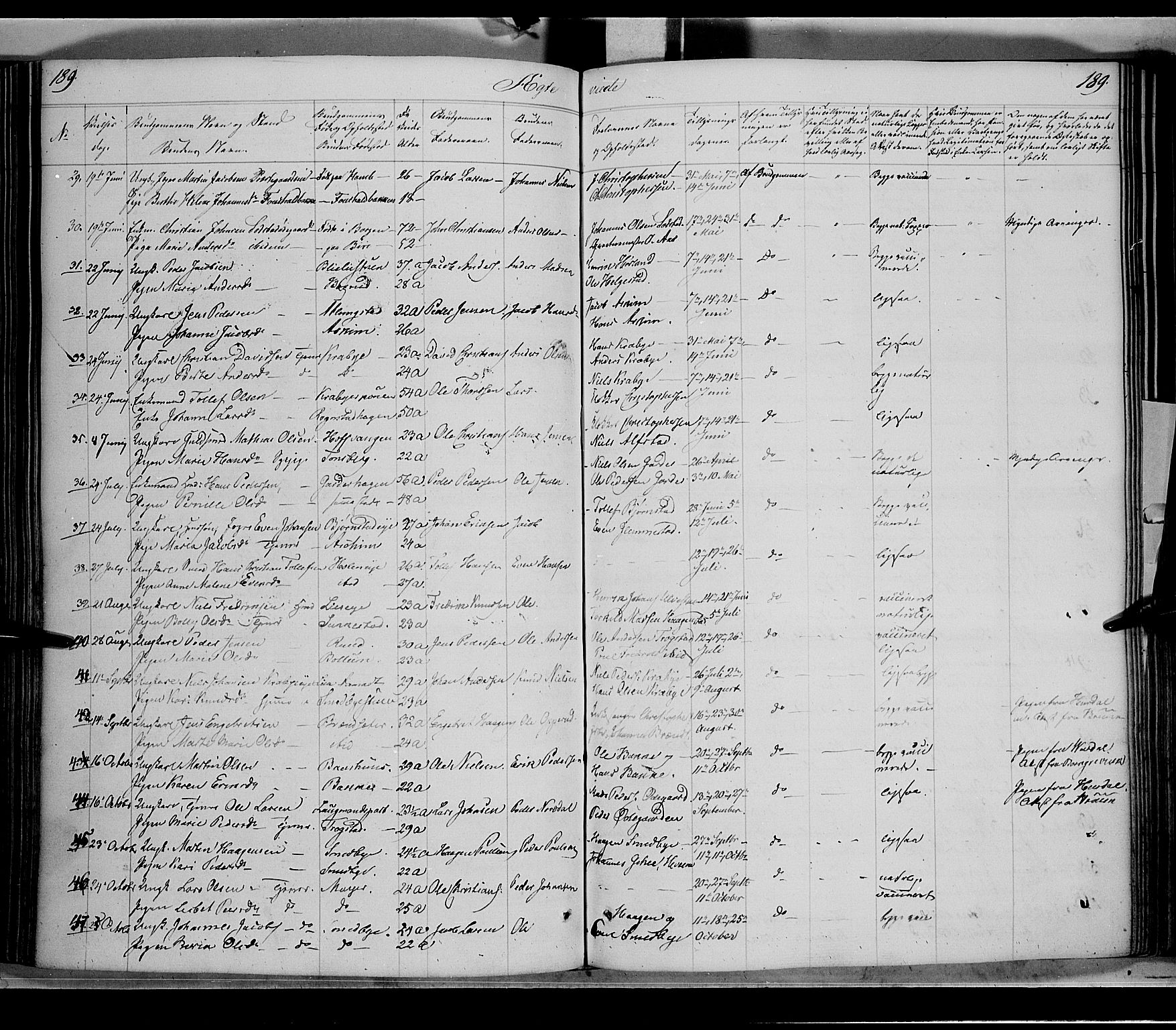 Østre Toten prestekontor, SAH/PREST-104/H/Ha/Haa/L0002: Parish register (official) no. 2, 1840-1847, p. 189