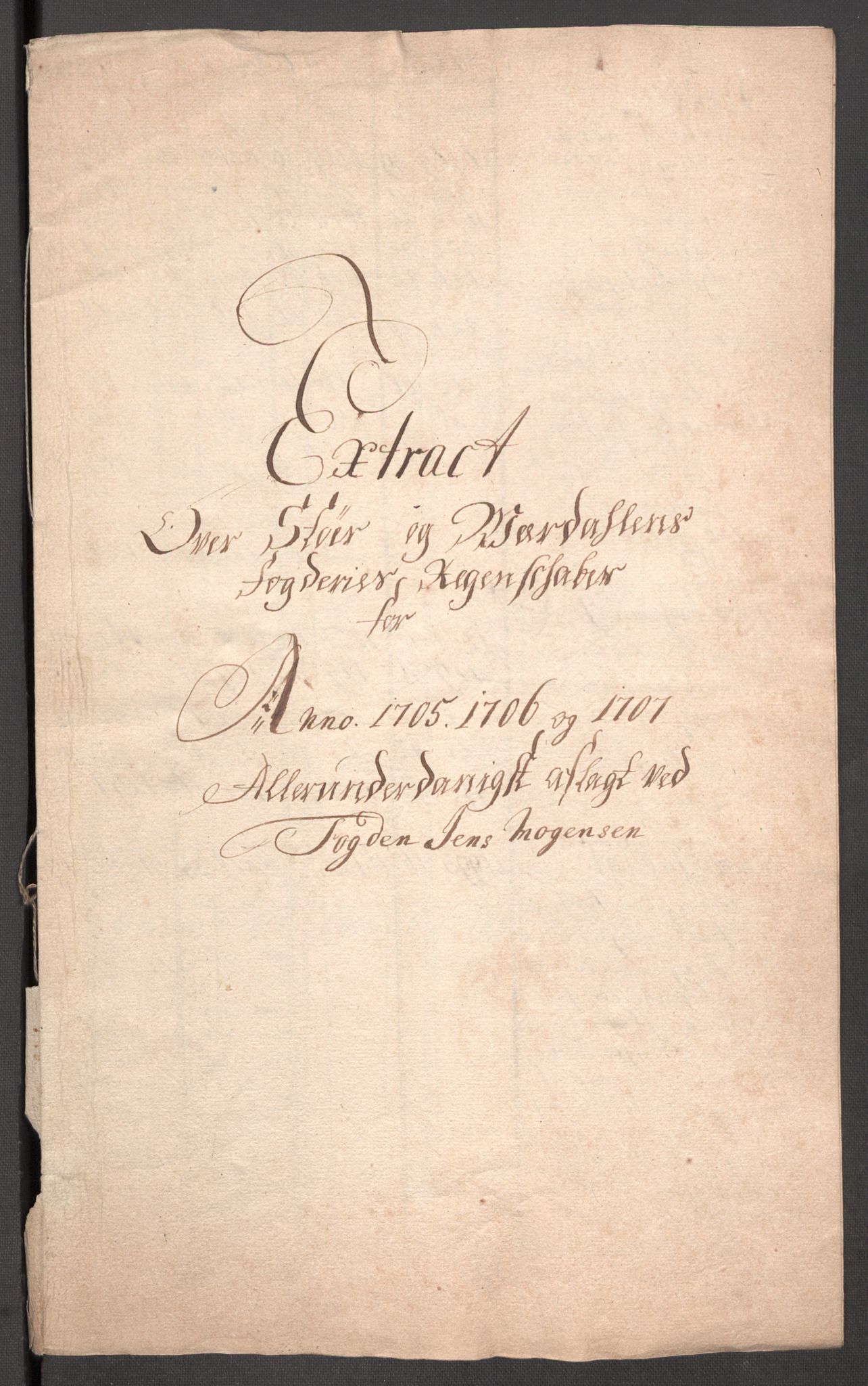 Rentekammeret inntil 1814, Reviderte regnskaper, Fogderegnskap, RA/EA-4092/R62/L4197: Fogderegnskap Stjørdal og Verdal, 1707, p. 304