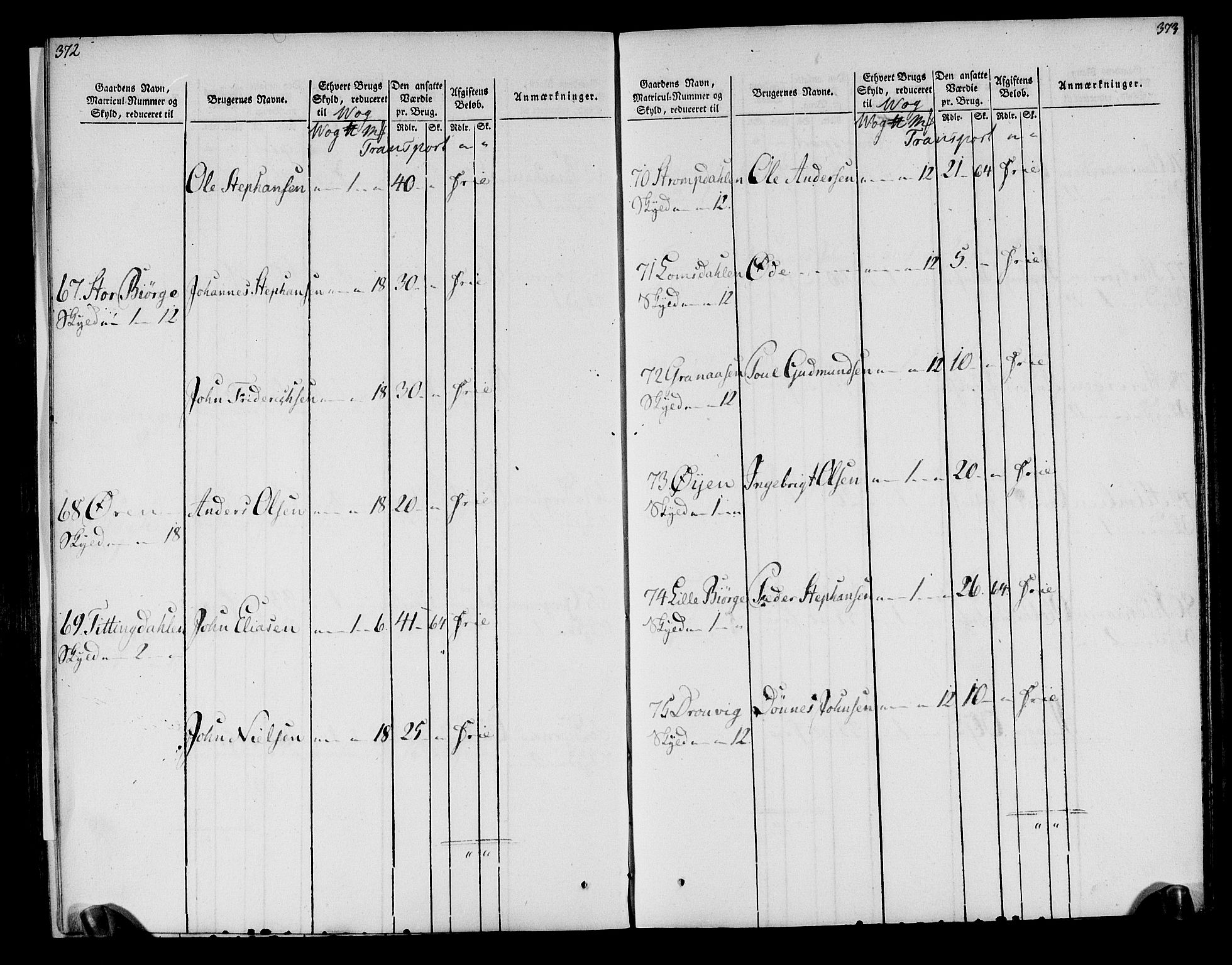 Rentekammeret inntil 1814, Realistisk ordnet avdeling, AV/RA-EA-4070/N/Ne/Nea/L0158: Helgeland fogderi. Oppebørselsregister, 1803-1804, p. 190