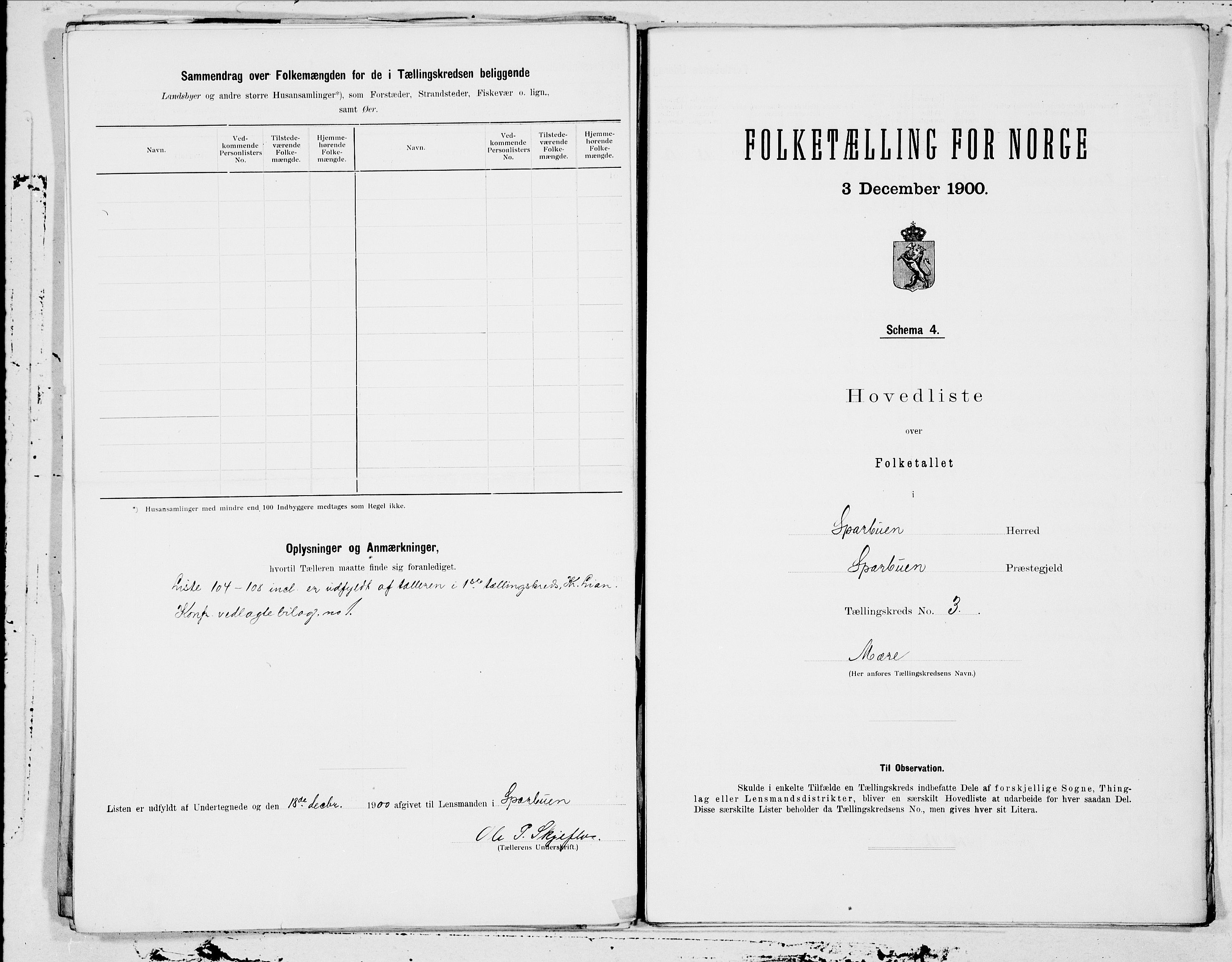 SAT, 1900 census for Sparbu, 1900, p. 8
