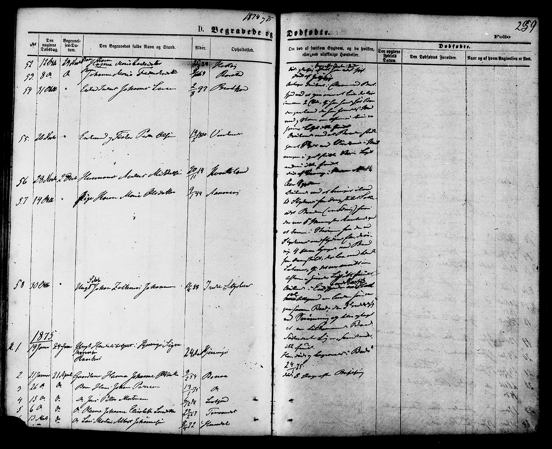 Ministerialprotokoller, klokkerbøker og fødselsregistre - Nordland, SAT/A-1459/853/L0771: Parish register (official) no. 853A10, 1870-1881, p. 259