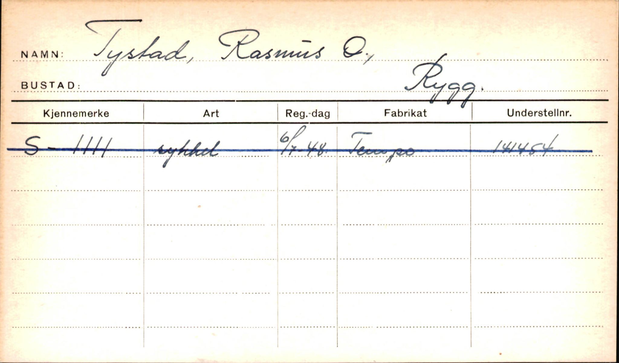 Statens vegvesen, Sogn og Fjordane vegkontor, AV/SAB-A-5301/4/F/L0002: Eigarregister Fjordane til 1.6.1961, 1930-1961, p. 300