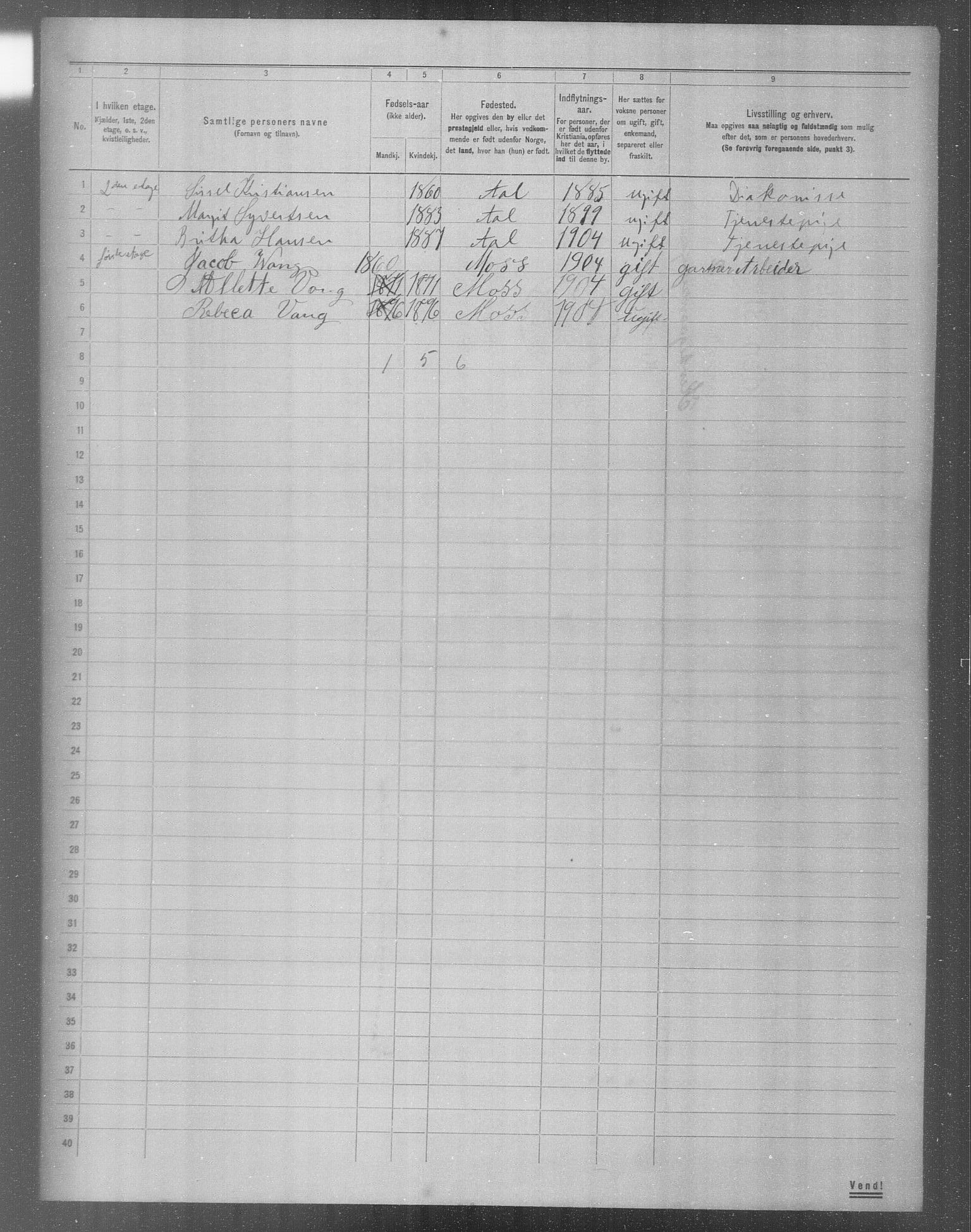 OBA, Municipal Census 1904 for Kristiania, 1904, p. 9663