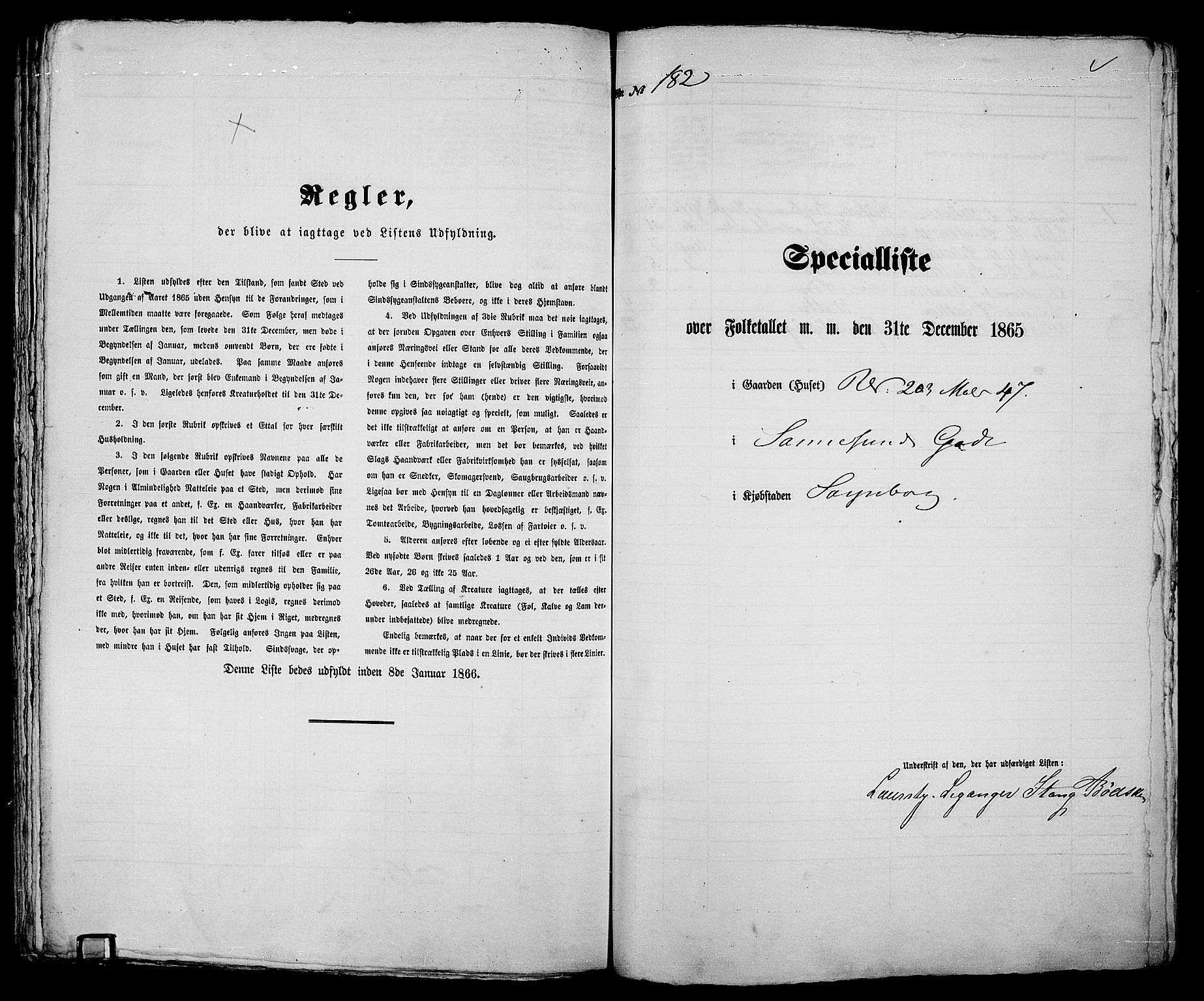 RA, 1865 census for Sarpsborg, 1865, p. 371