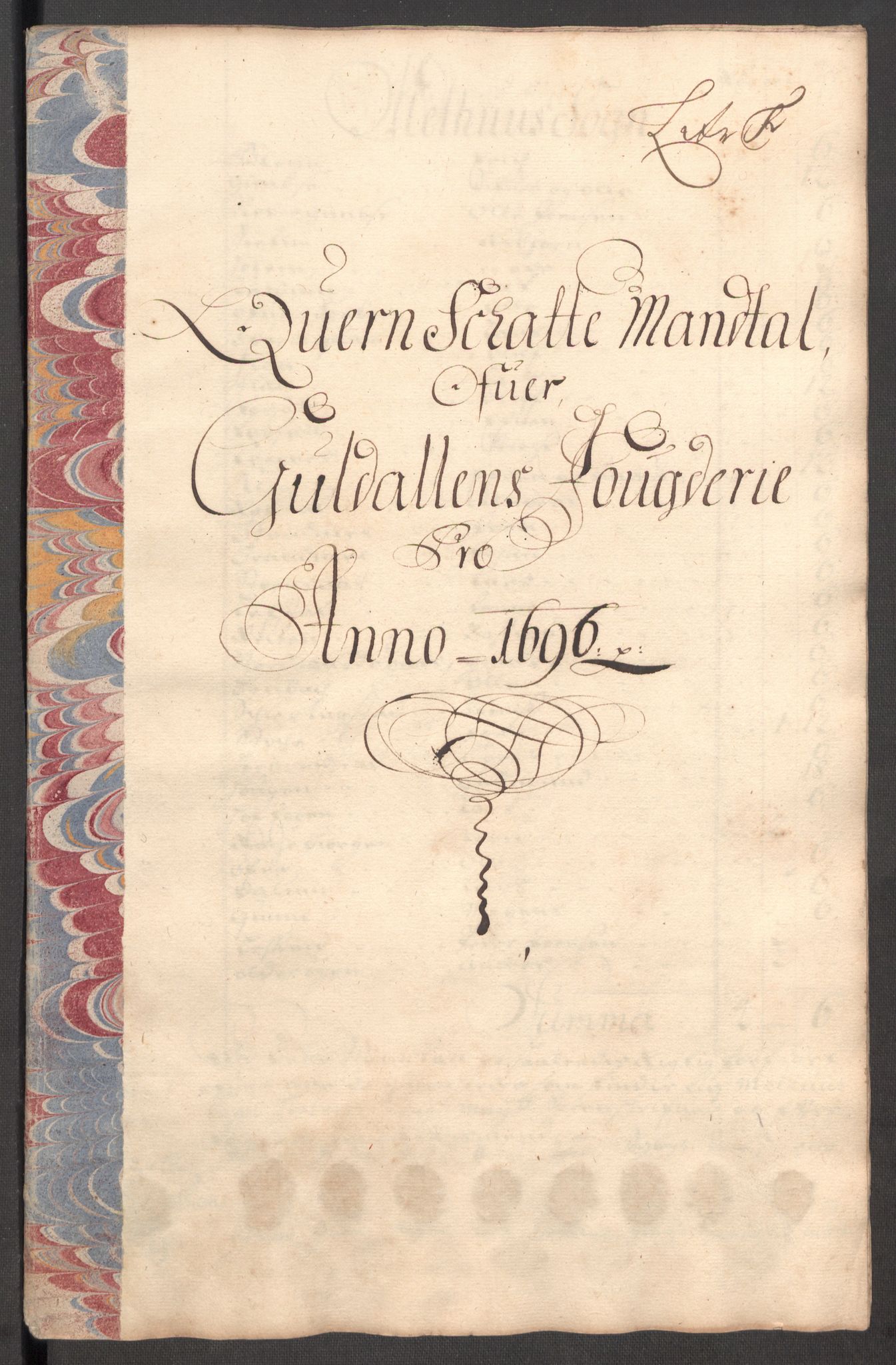 Rentekammeret inntil 1814, Reviderte regnskaper, Fogderegnskap, RA/EA-4092/R60/L3946: Fogderegnskap Orkdal og Gauldal, 1696, p. 344