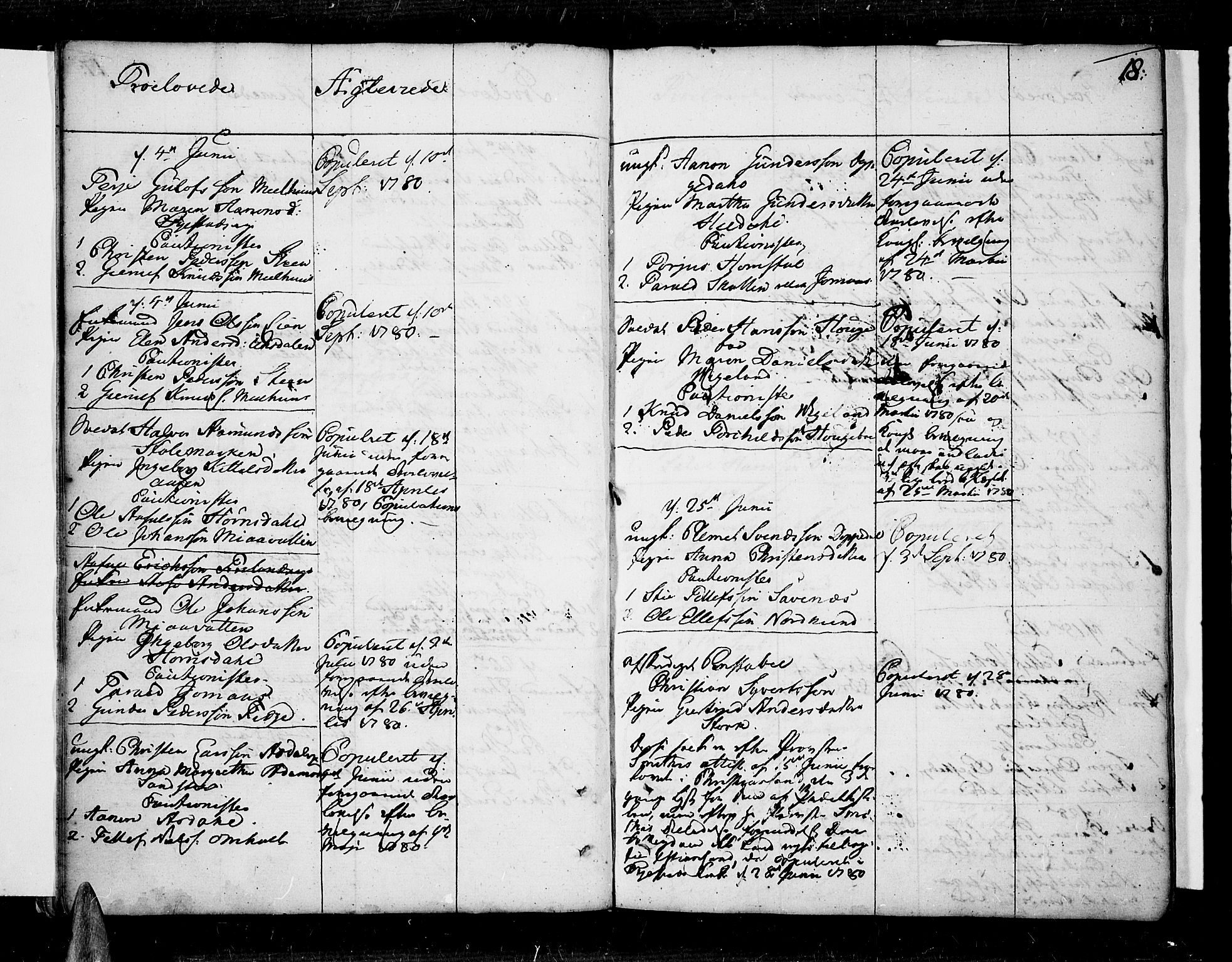 Øyestad sokneprestkontor, SAK/1111-0049/F/Fa/L0009: Parish register (official) no. A 9, 1778-1808, p. 18