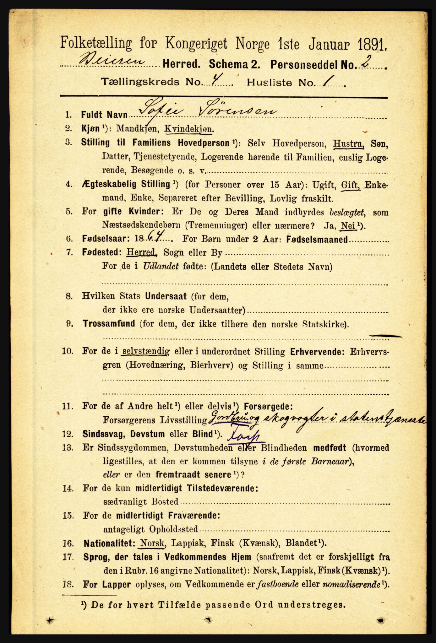 RA, 1891 census for 1839 Beiarn, 1891, p. 1479