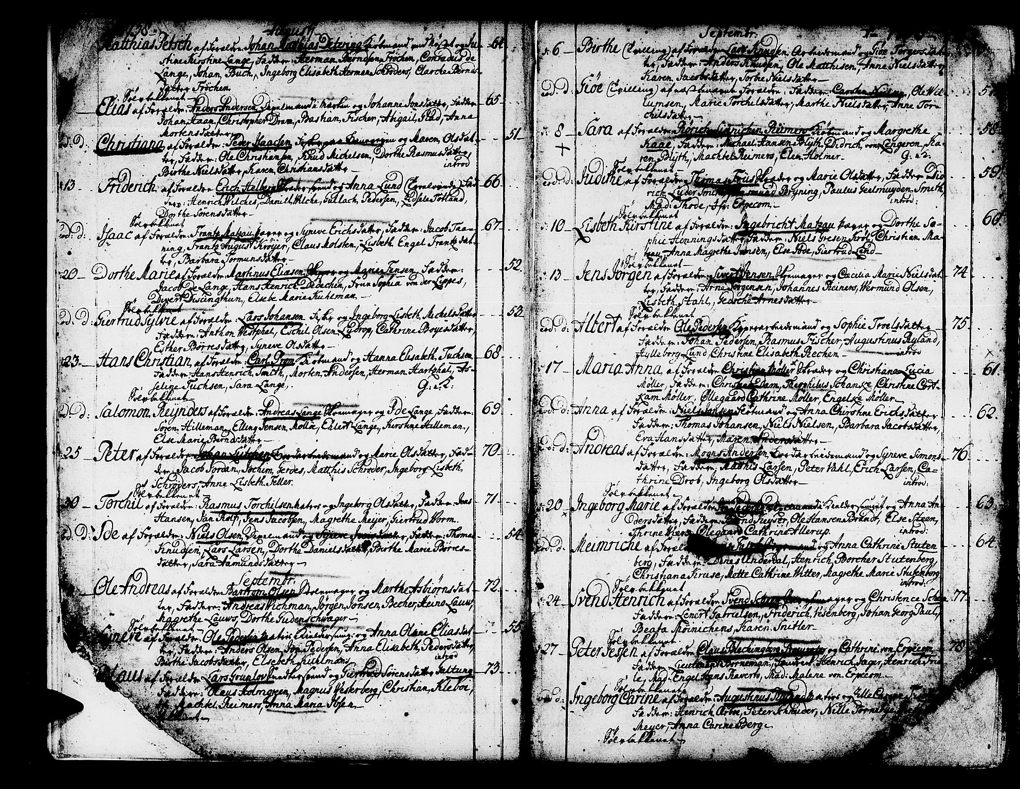 Domkirken sokneprestembete, AV/SAB-A-74801/H/Haa/L0003: Parish register (official) no. A 3, 1758-1789, p. 8-9