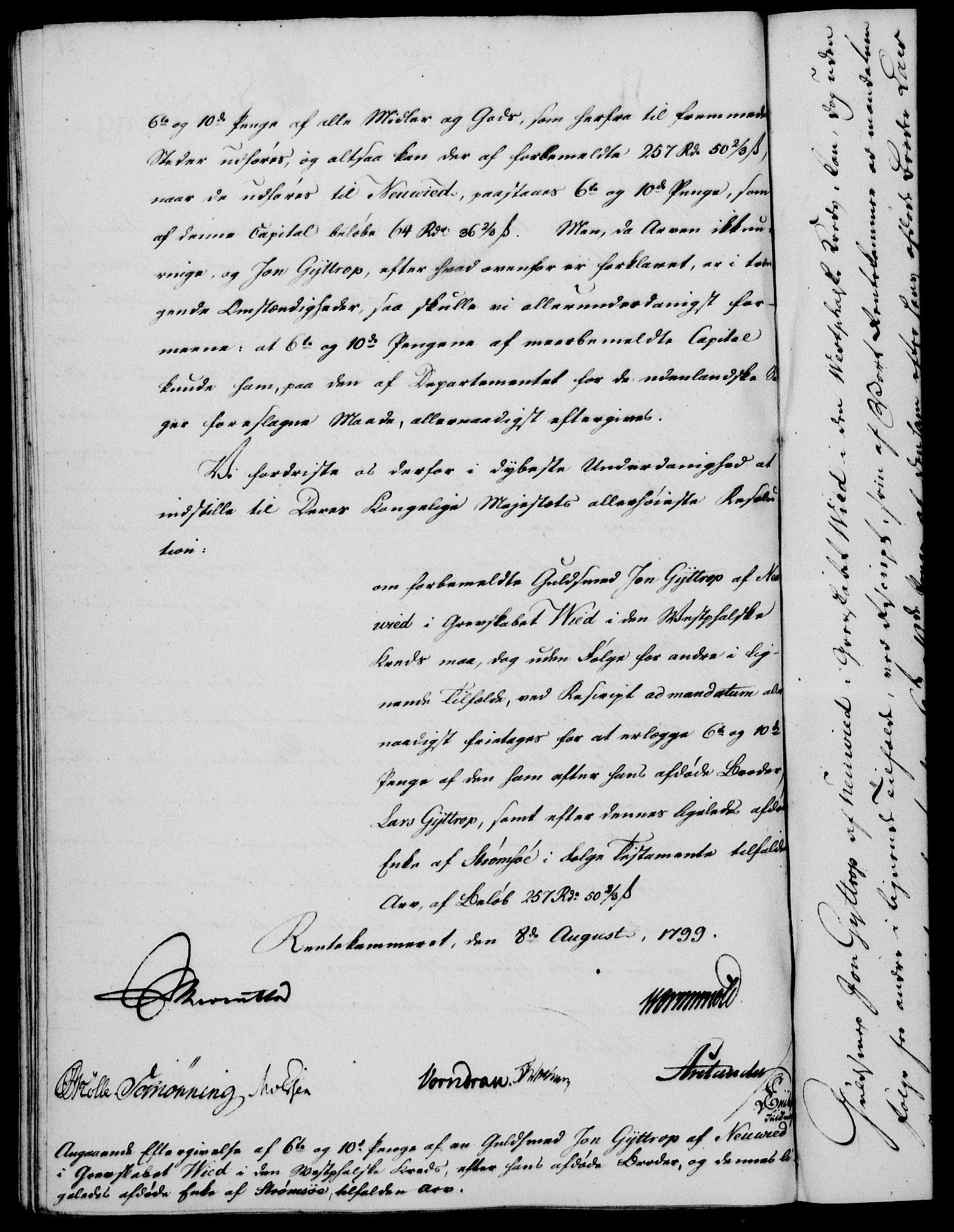 Rentekammeret, Kammerkanselliet, RA/EA-3111/G/Gf/Gfa/L0081: Norsk relasjons- og resolusjonsprotokoll (merket RK 52.81), 1799, p. 501