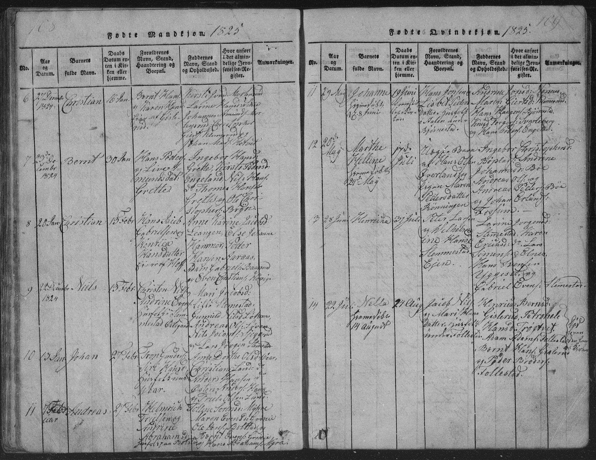 Røyken kirkebøker, SAKO/A-241/G/Ga/L0003: Parish register (copy) no. 3, 1814-1856, p. 108-109
