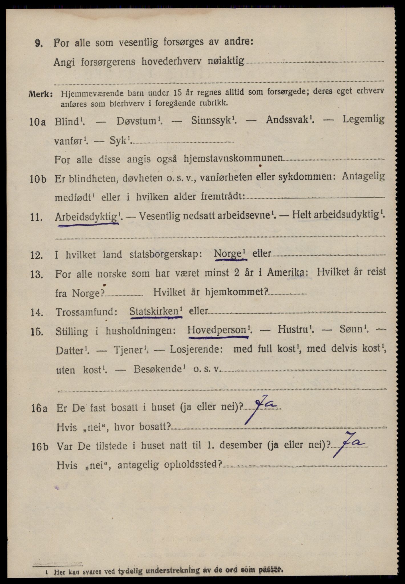 SAT, 1920 census for Halsa, 1920, p. 1624