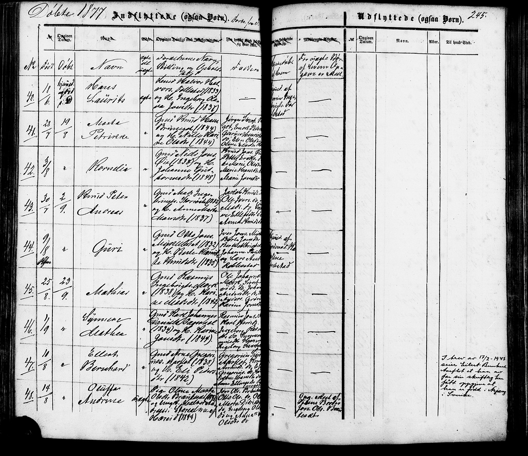 Ministerialprotokoller, klokkerbøker og fødselsregistre - Møre og Romsdal, AV/SAT-A-1454/513/L0175: Parish register (official) no. 513A02, 1856-1877, p. 245